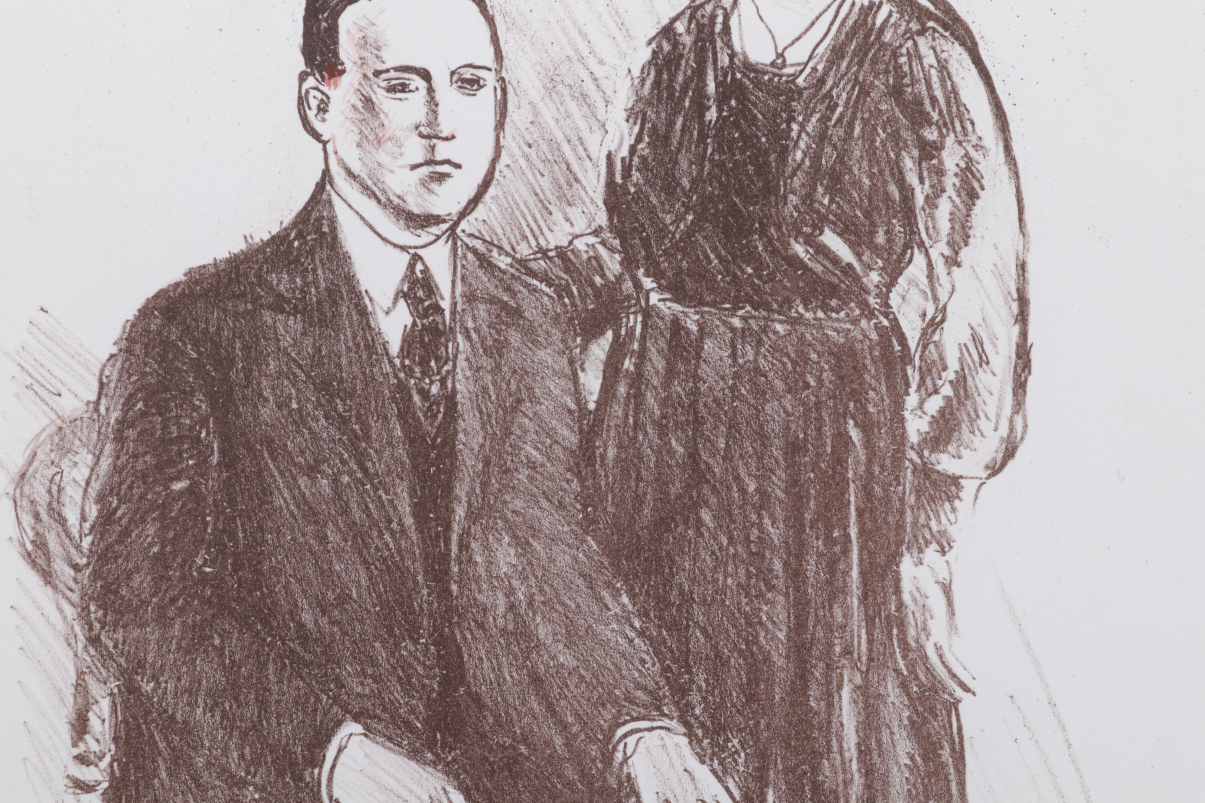 Sidney Chafetz Lithograph "Engagement," 1998