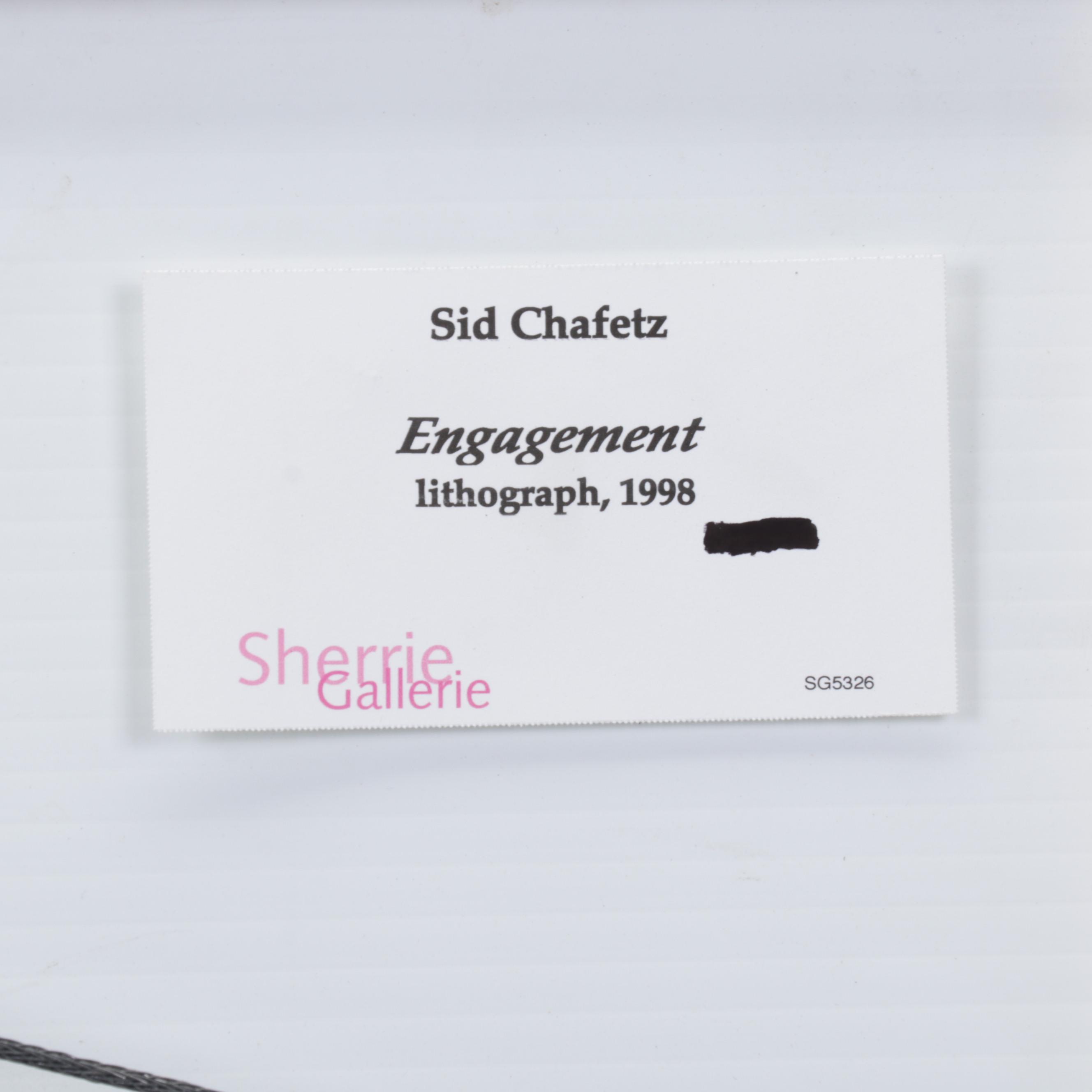 Sidney Chafetz Lithograph "Engagement," 1998