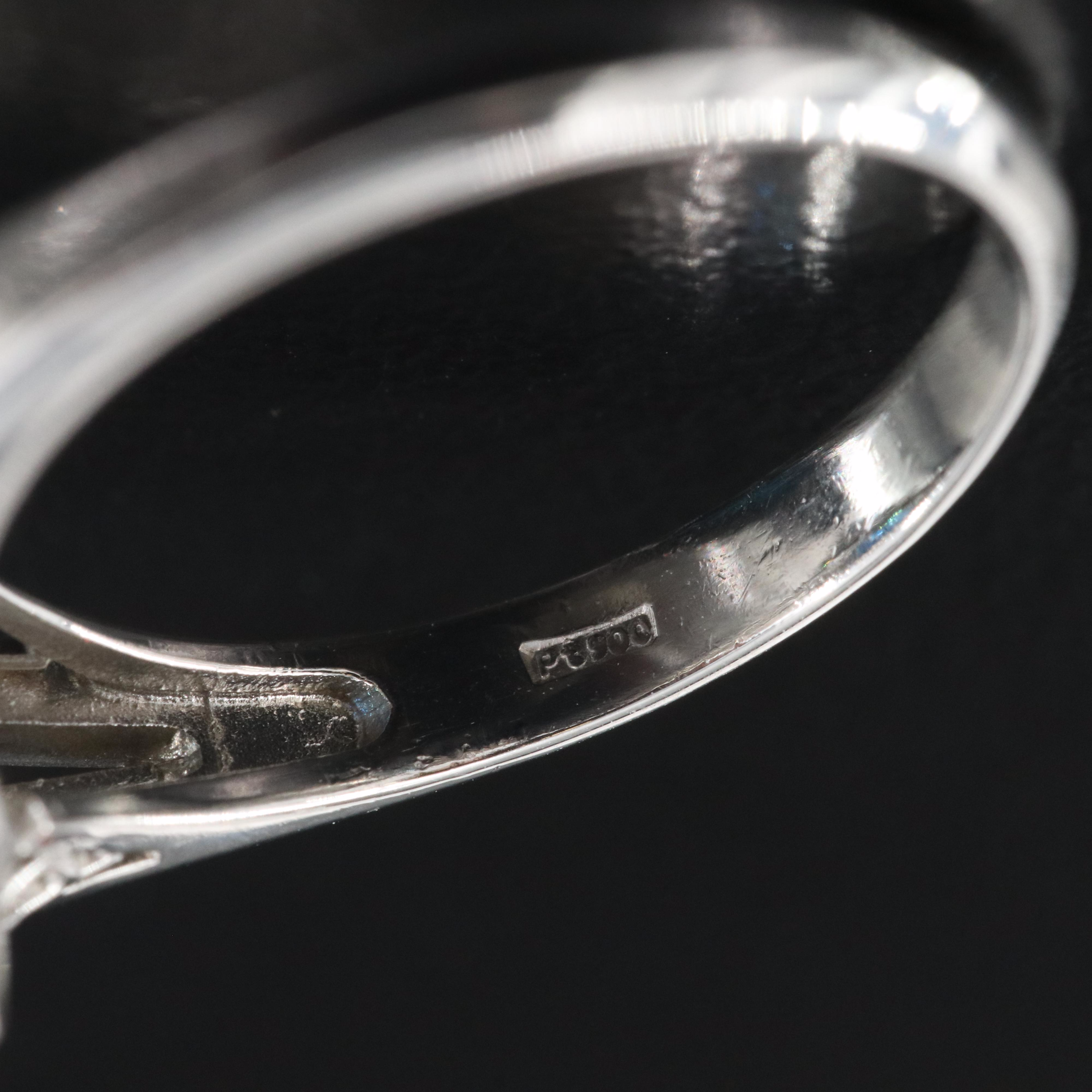 Platinum 1.87 CT Sapphire and Diamond Ring with GIA Report