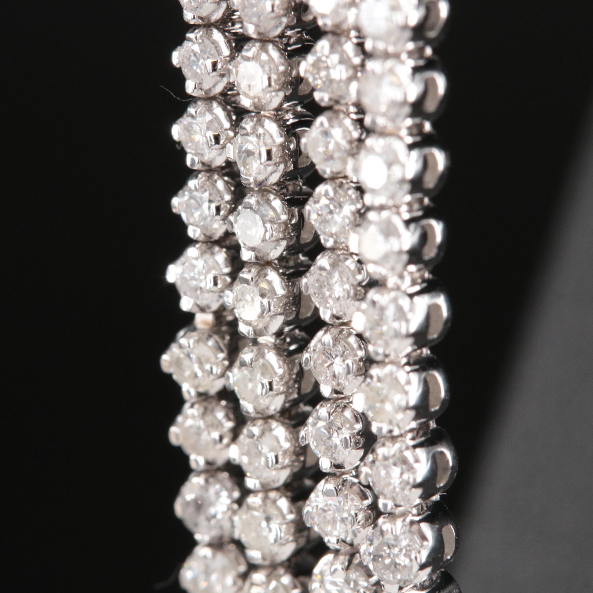 14K 3.15 CTW Diamond Waterfall Earrings