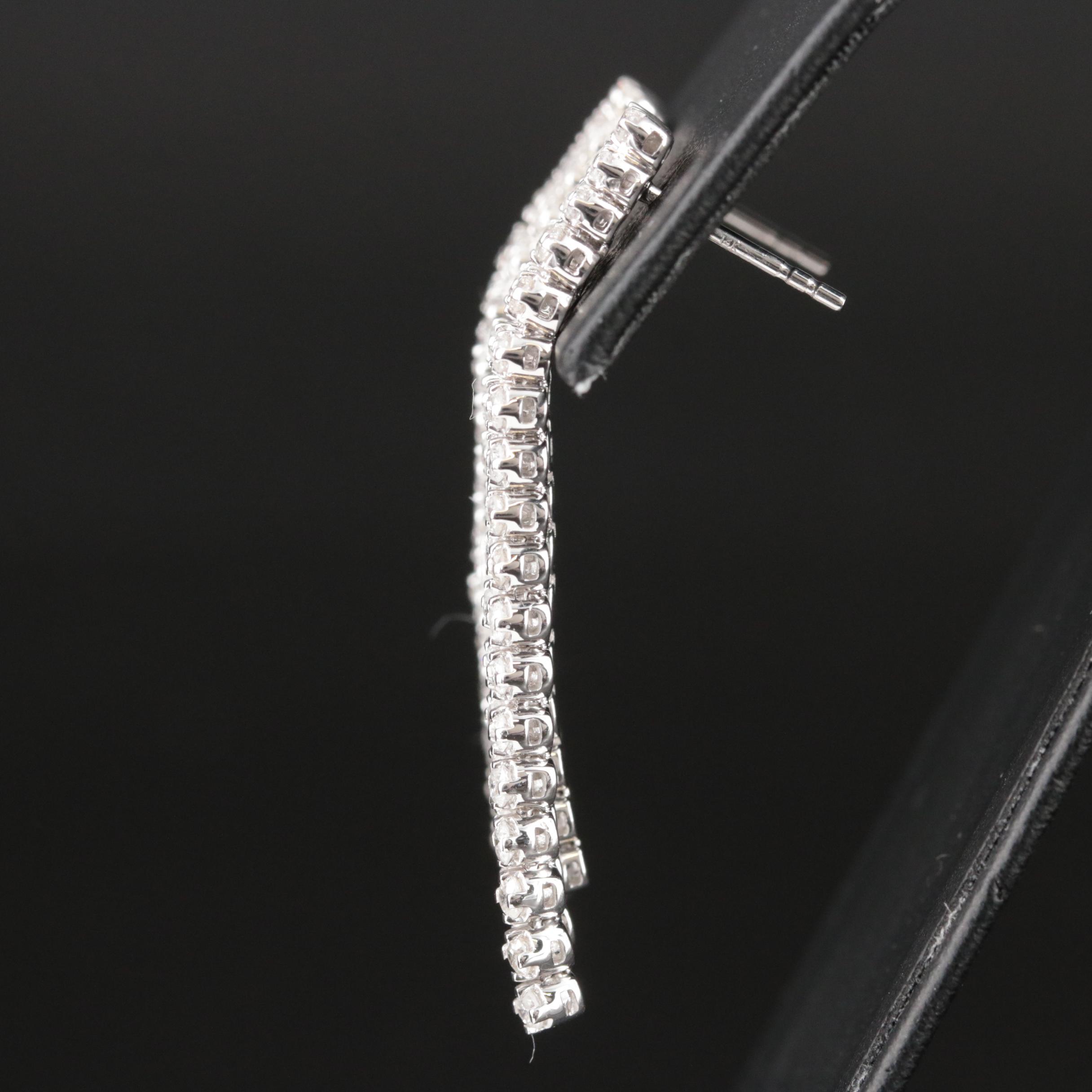 14K 3.15 CTW Diamond Waterfall Earrings