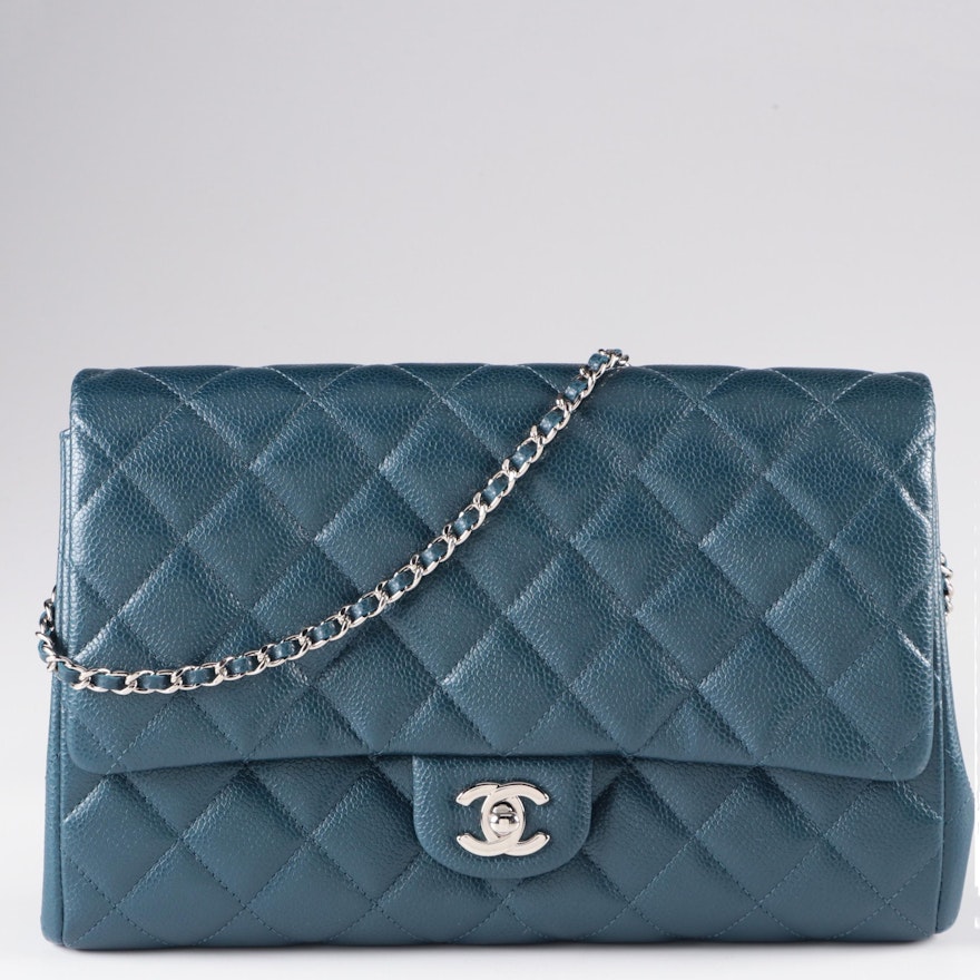 Chanel Clutch with Chain in Quilted Caviar Leather