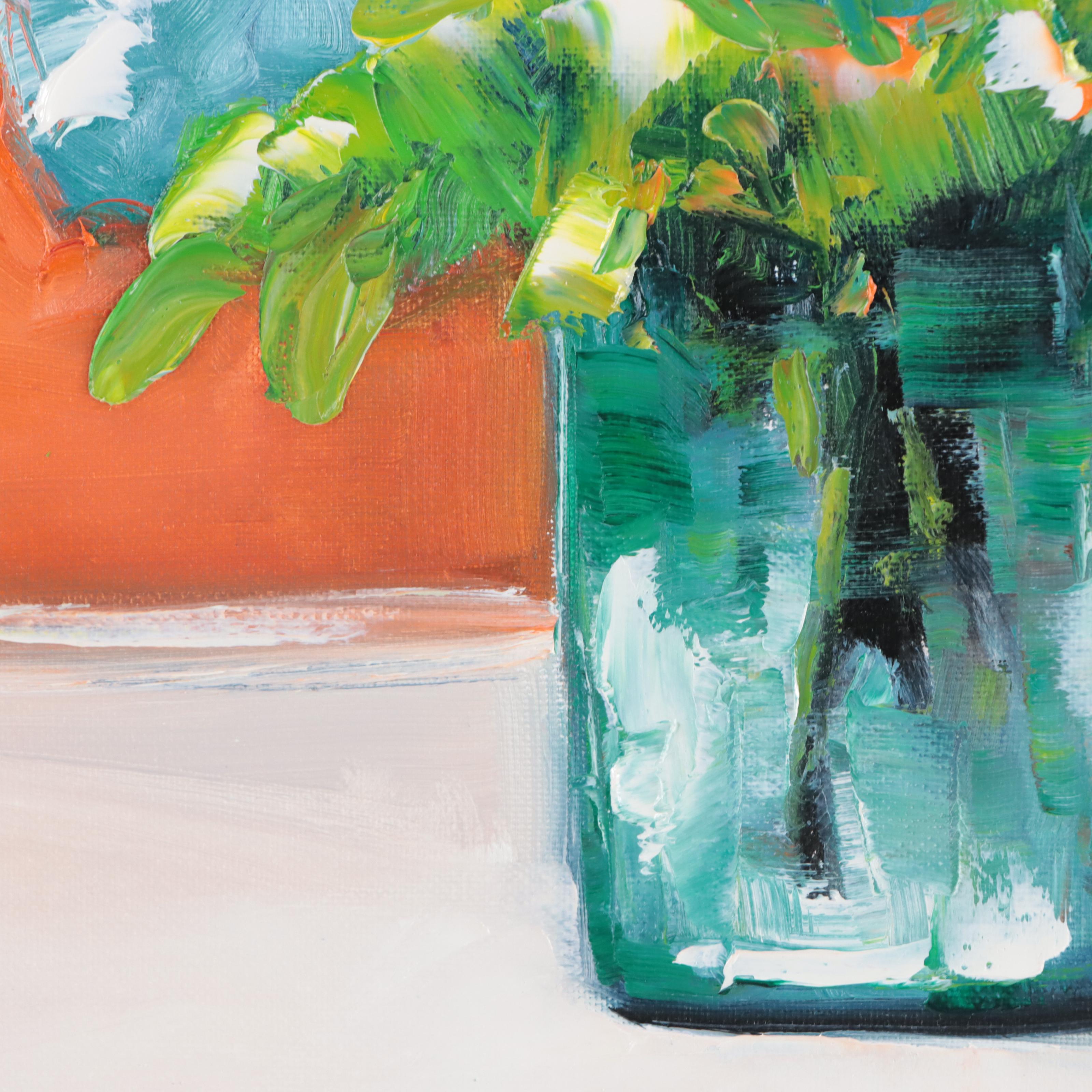 José M. Lima Floral Still Life Oil Painting, 2023