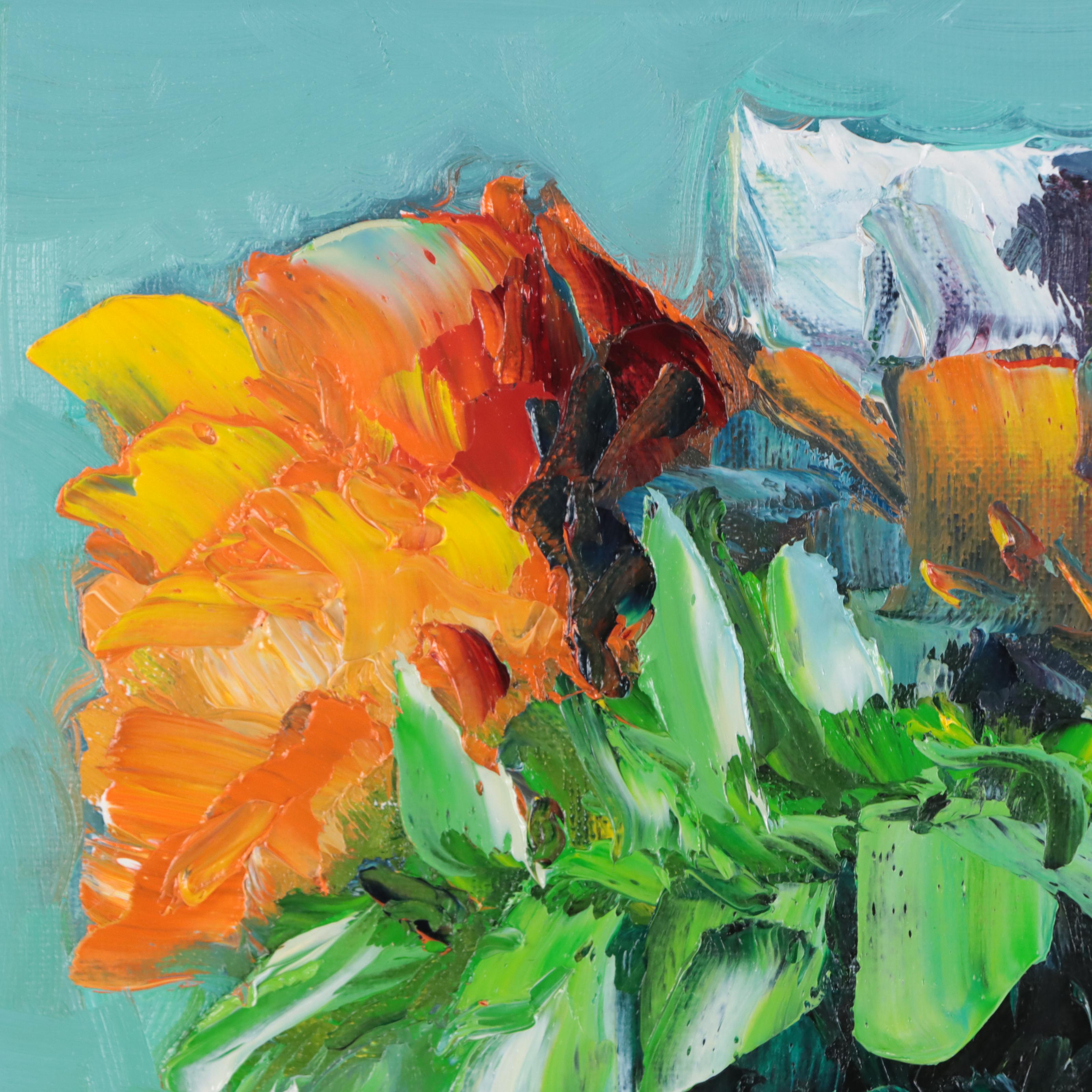 José M. Lima Floral Still Life Oil Painting, 2023