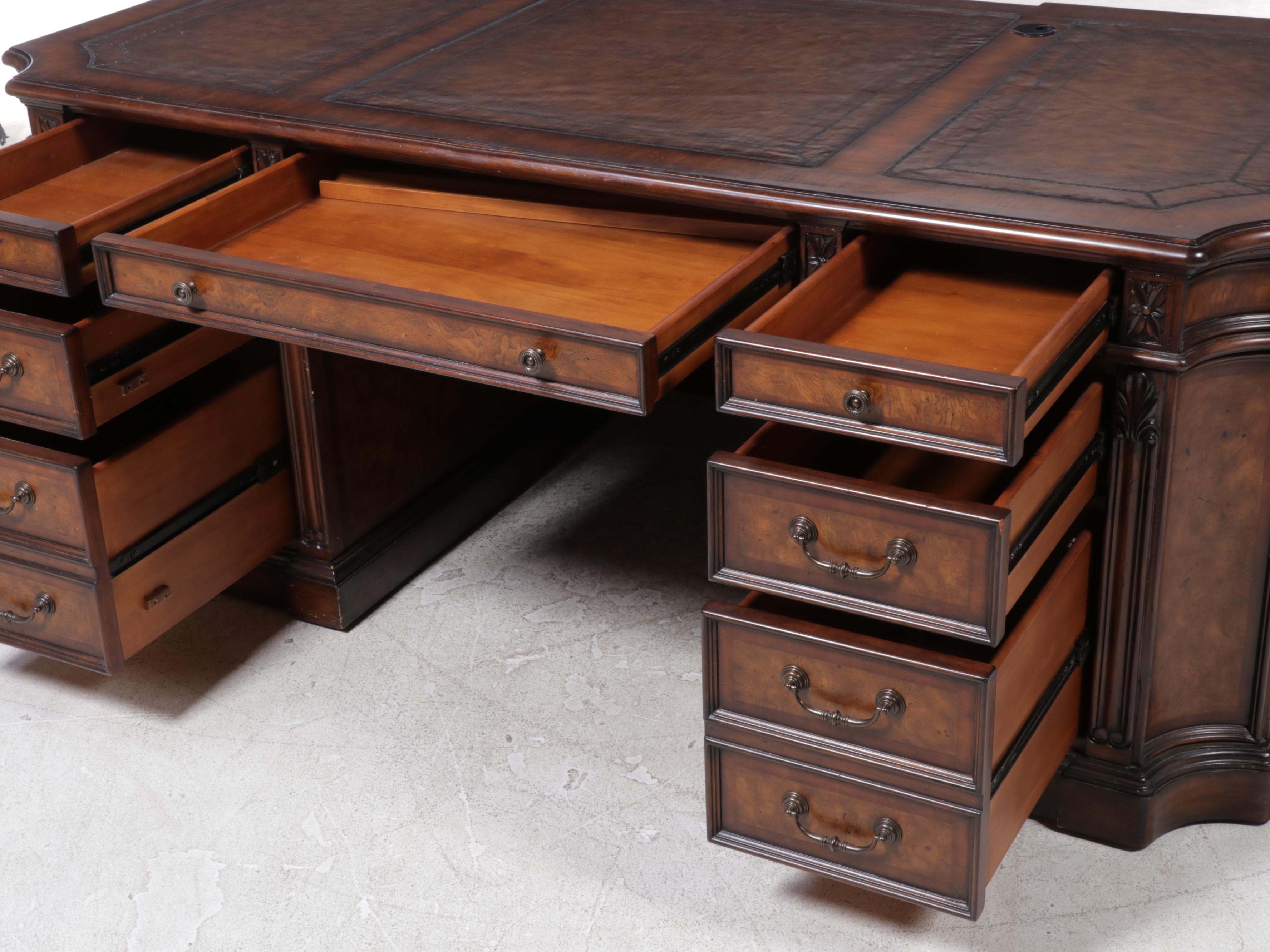 Contemporary Double-Pedestal Executive's Desk