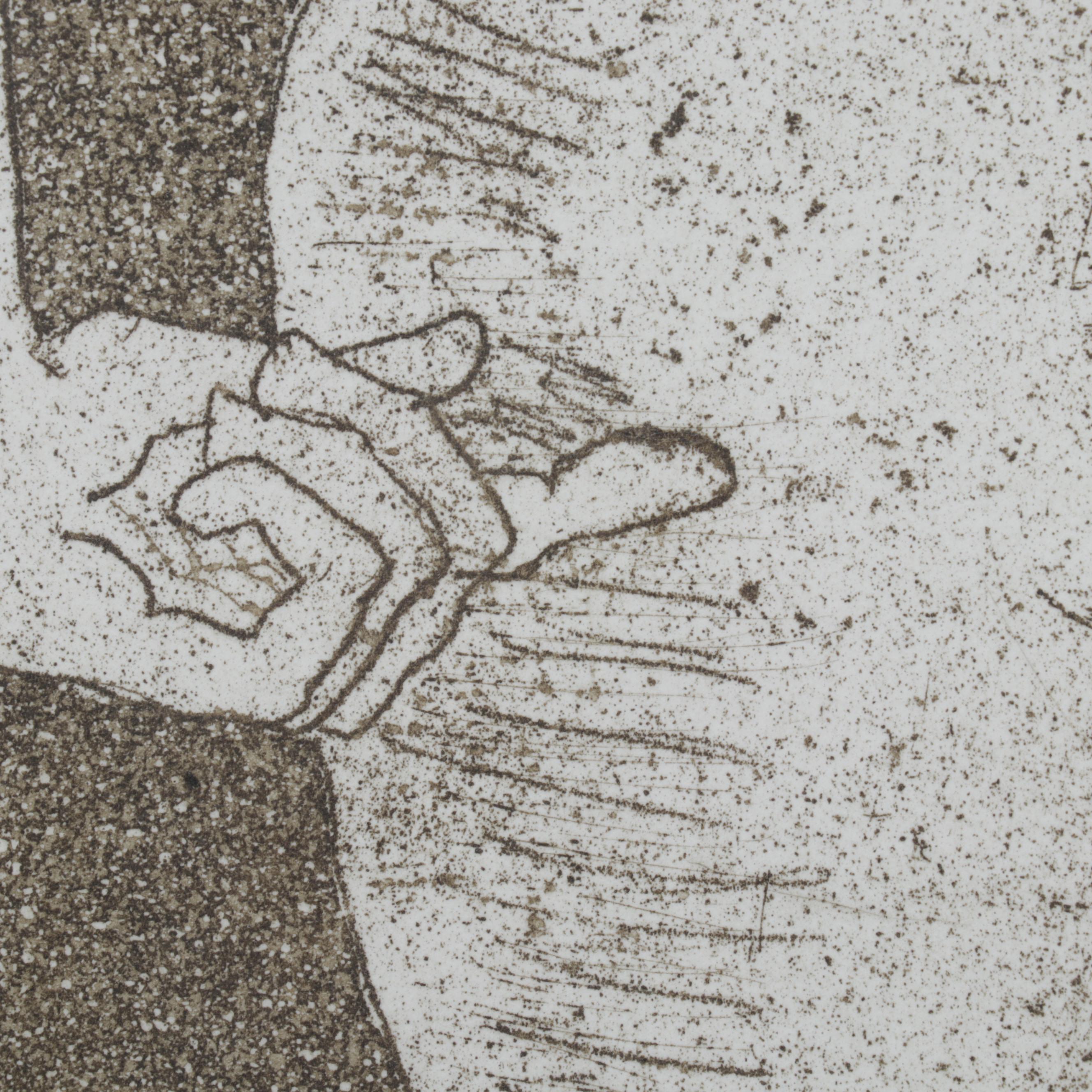 R. Gilbert Etching with Aquatint "My Ass Is Nicer Than Yours," 1976