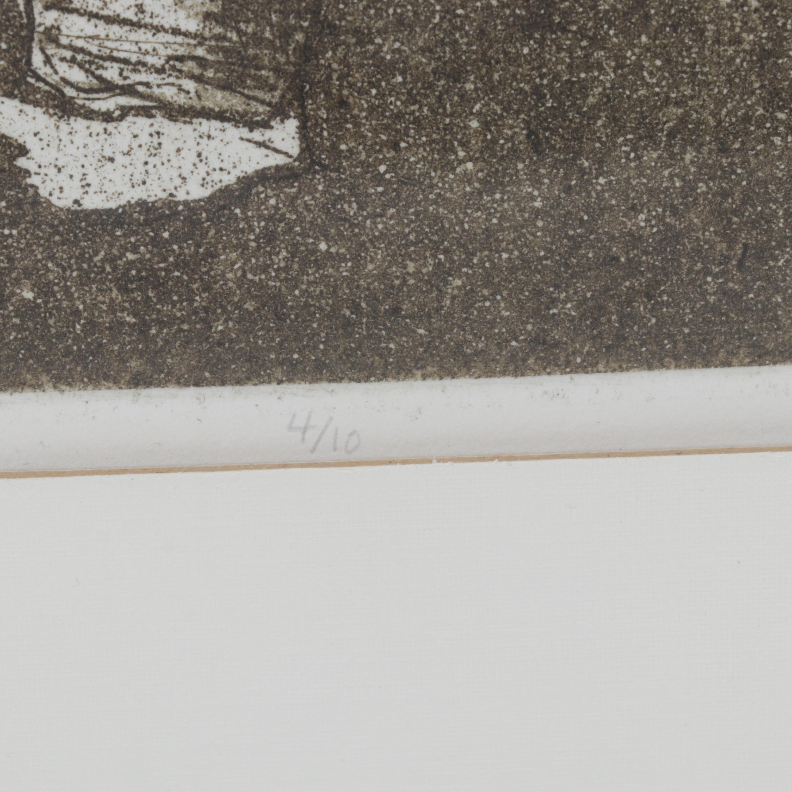 R. Gilbert Etching with Aquatint "My Ass Is Nicer Than Yours," 1976