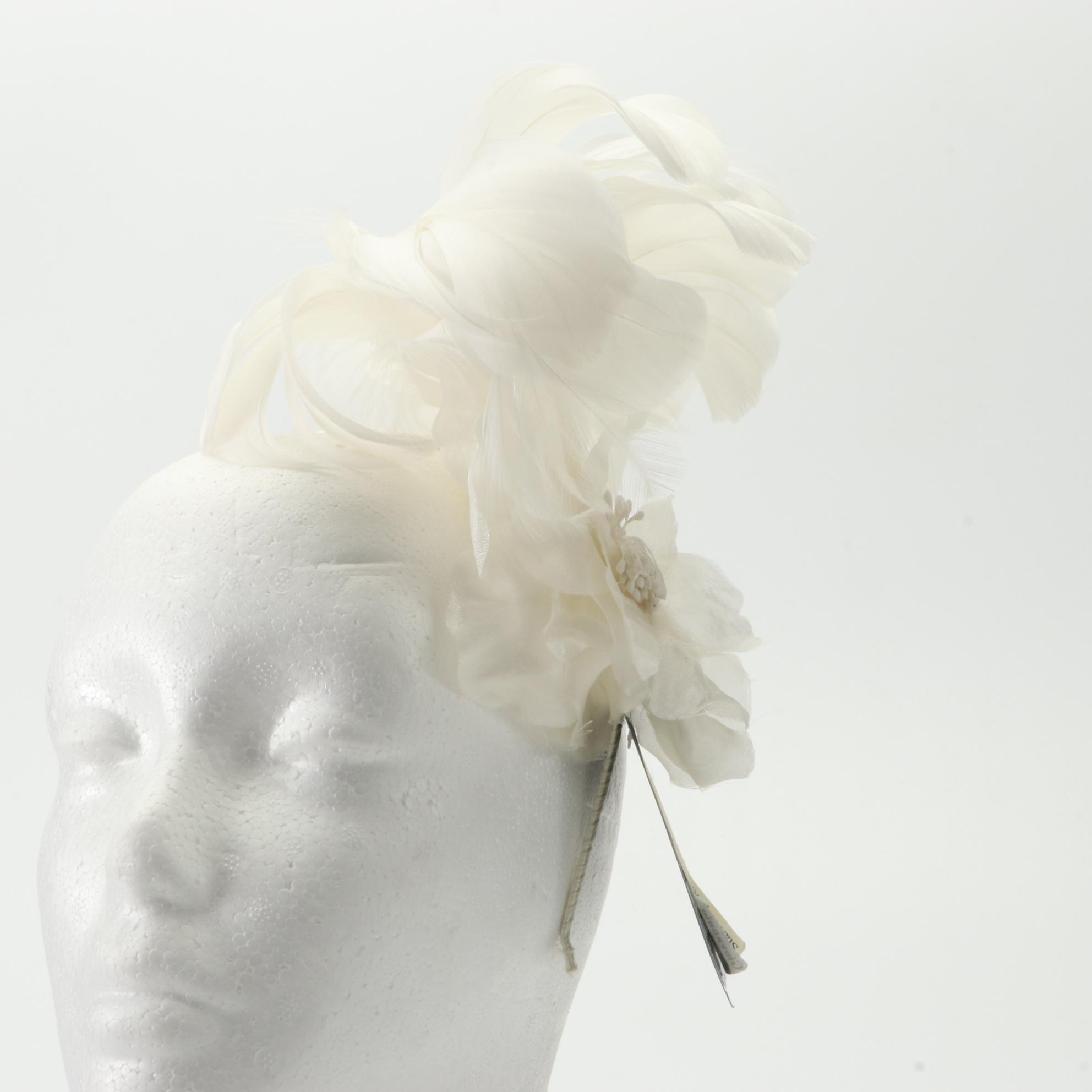 Emma B. for Giovannio Feather/Fabric Fascinator and Honeyvine Hats with Box