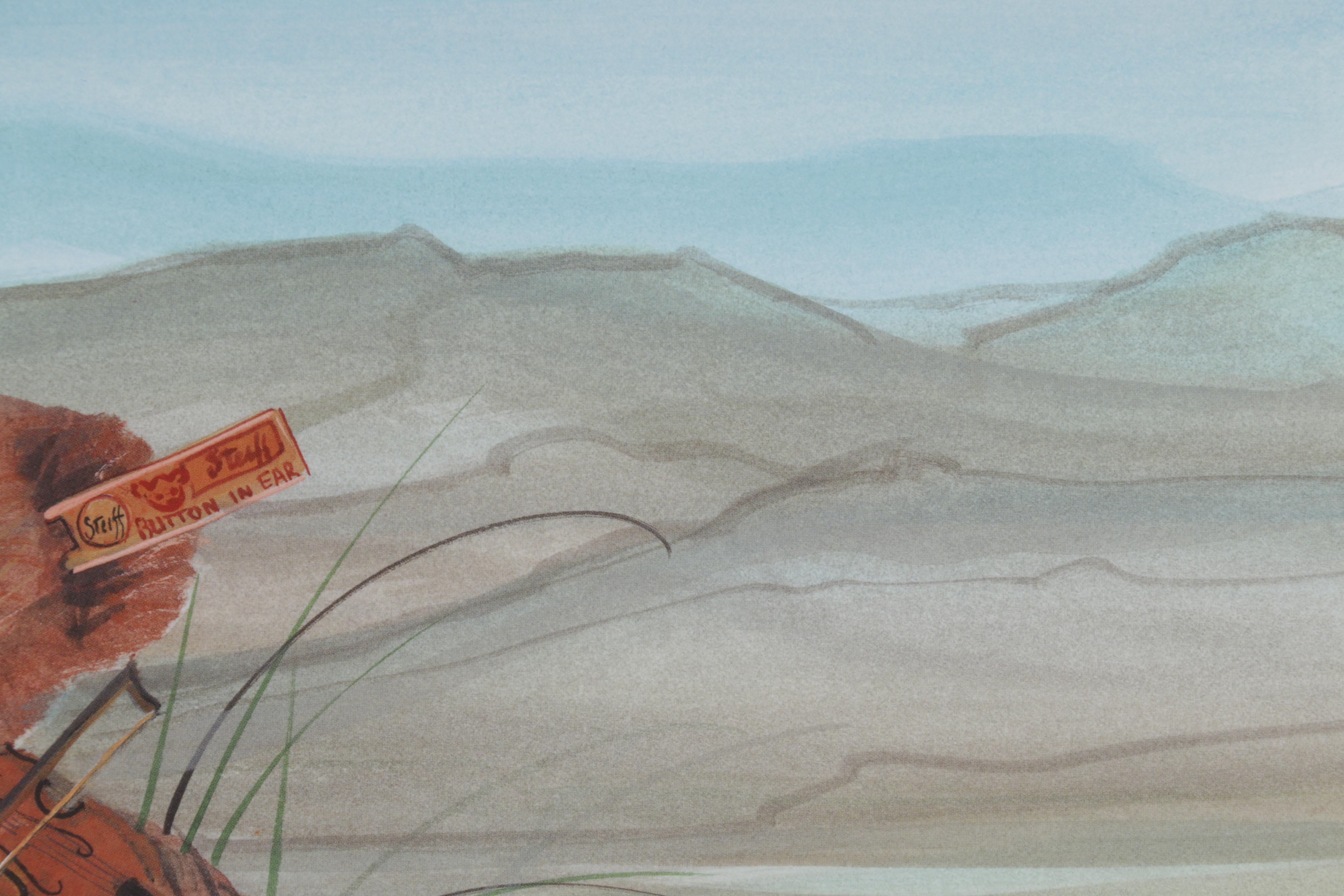 P. Buckley Moss Offset Lithograph "Steiff on the Mountain," 2006