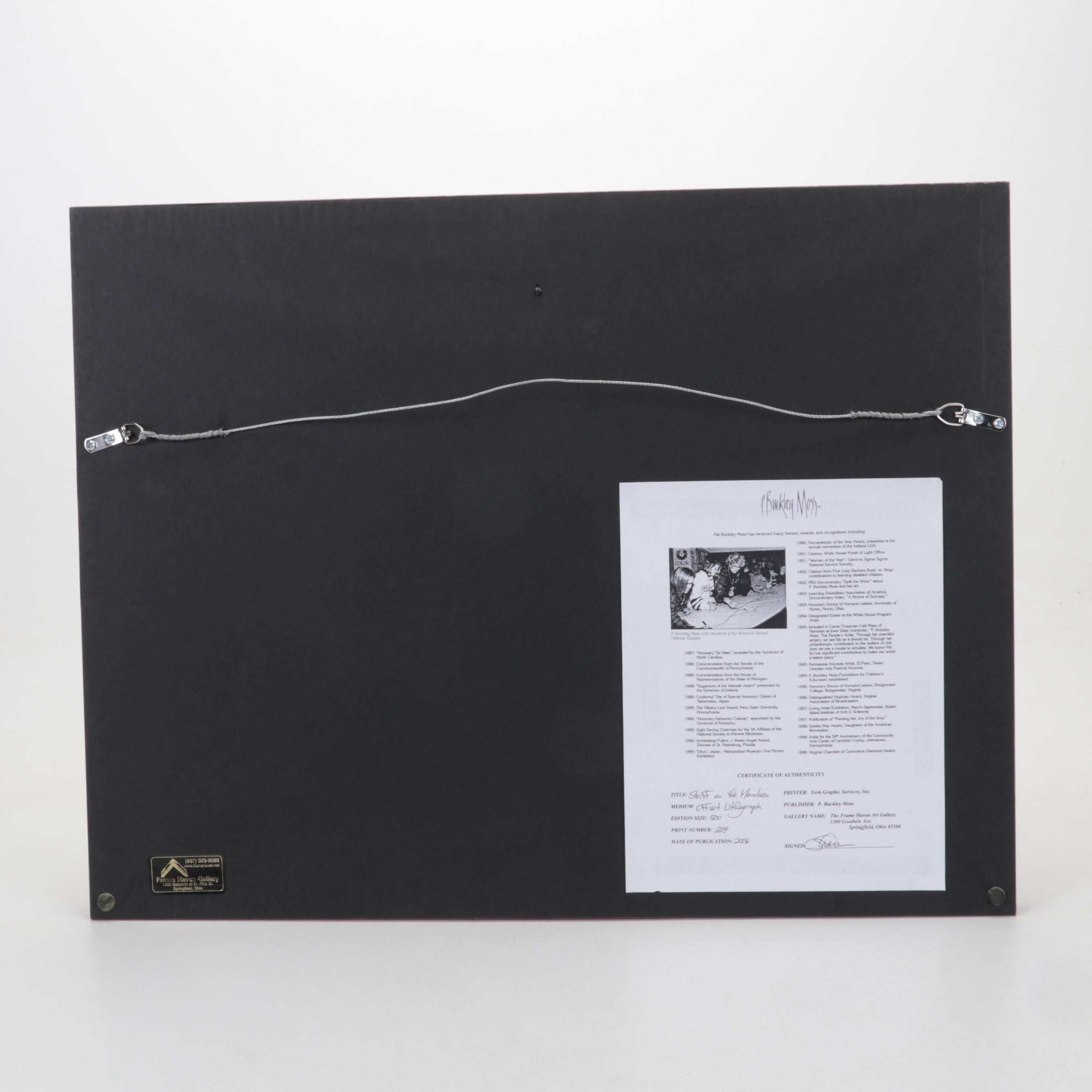 P. Buckley Moss Offset Lithograph "Steiff on the Mountain," 2006