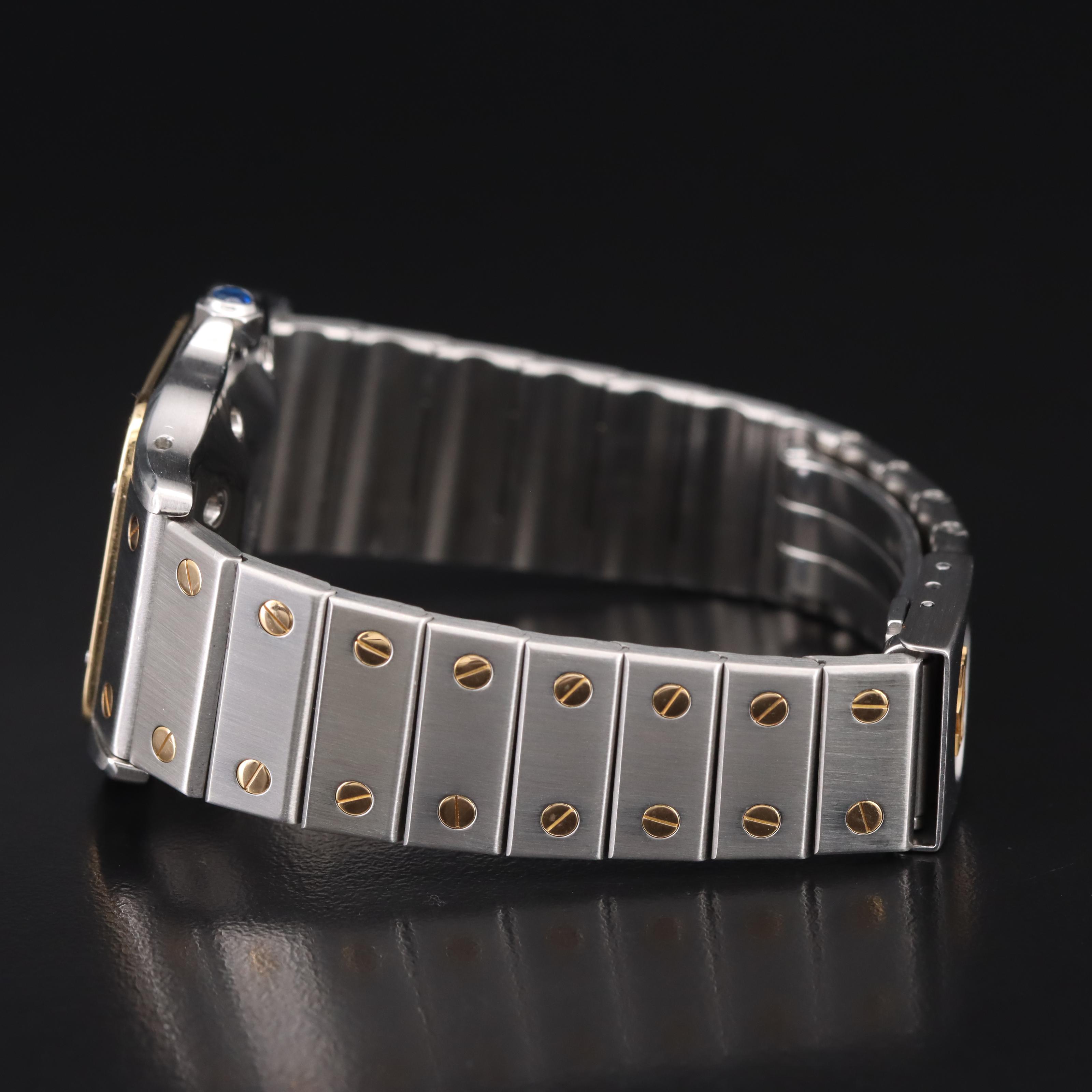 Cartier Santos Galbée 18K and Stainless Steel Square Automatique Watch