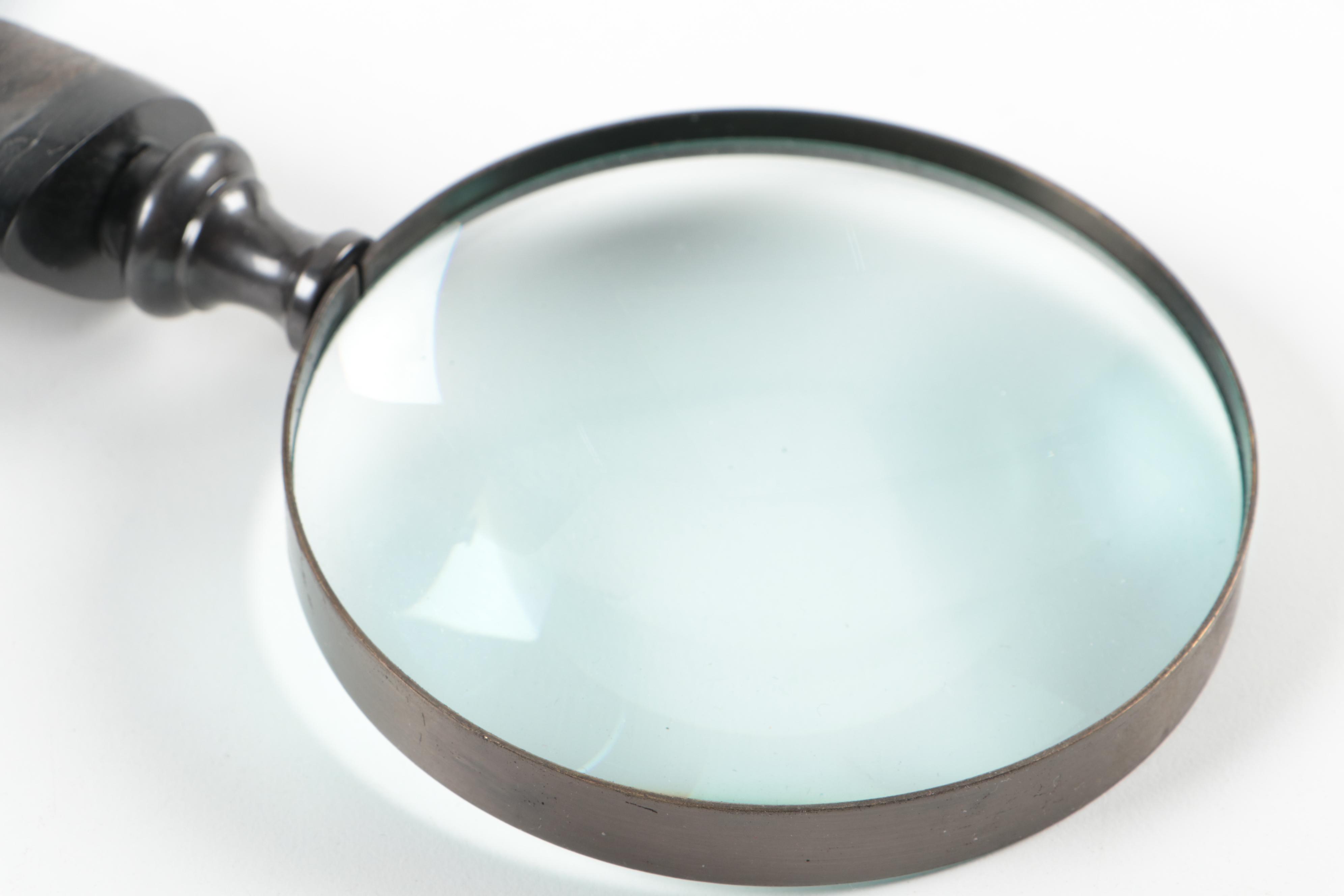 Horn Handled Magnifying Glass and Letter Opener