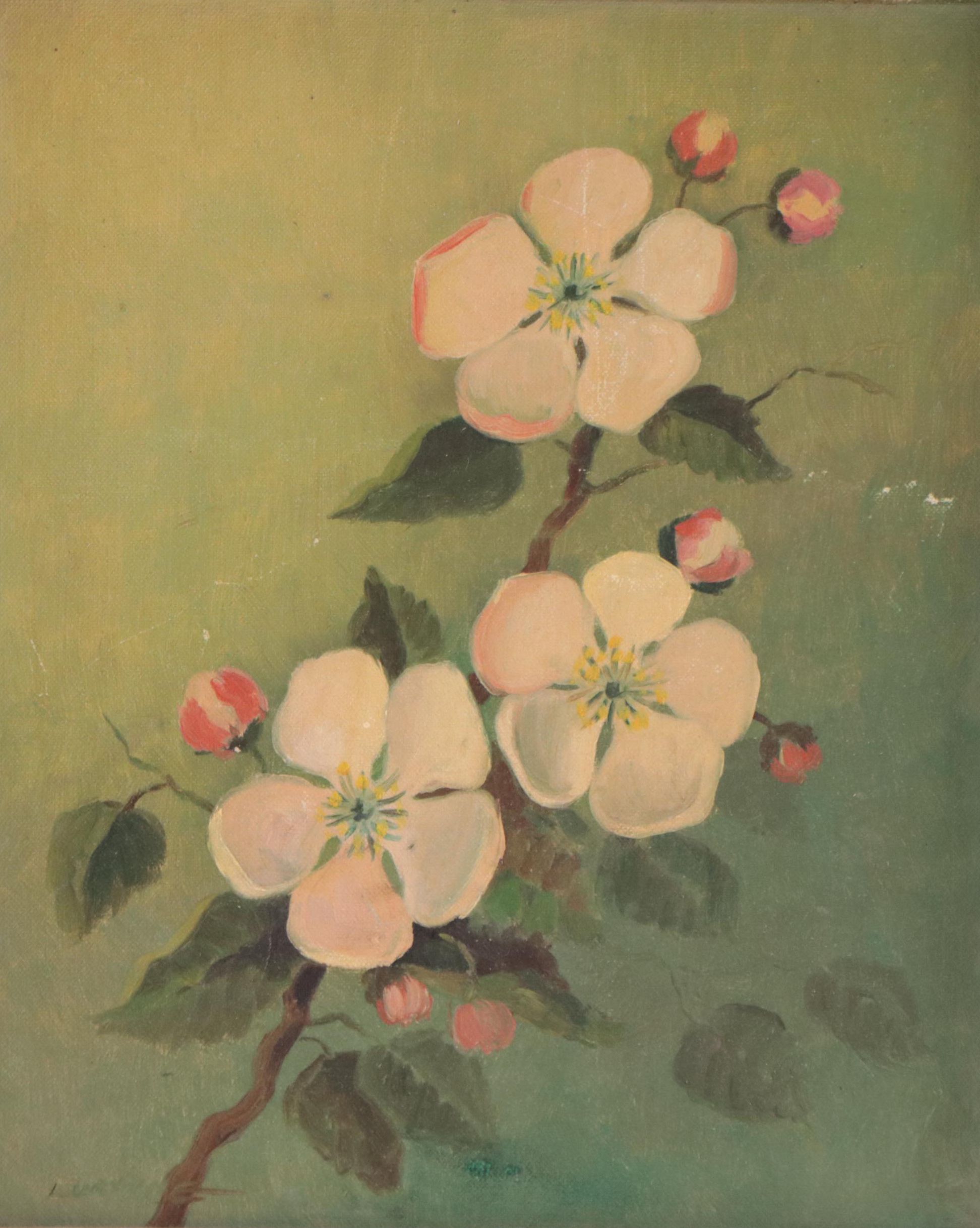 Corynne Snyder Oil Painting of Cherry Blossoms