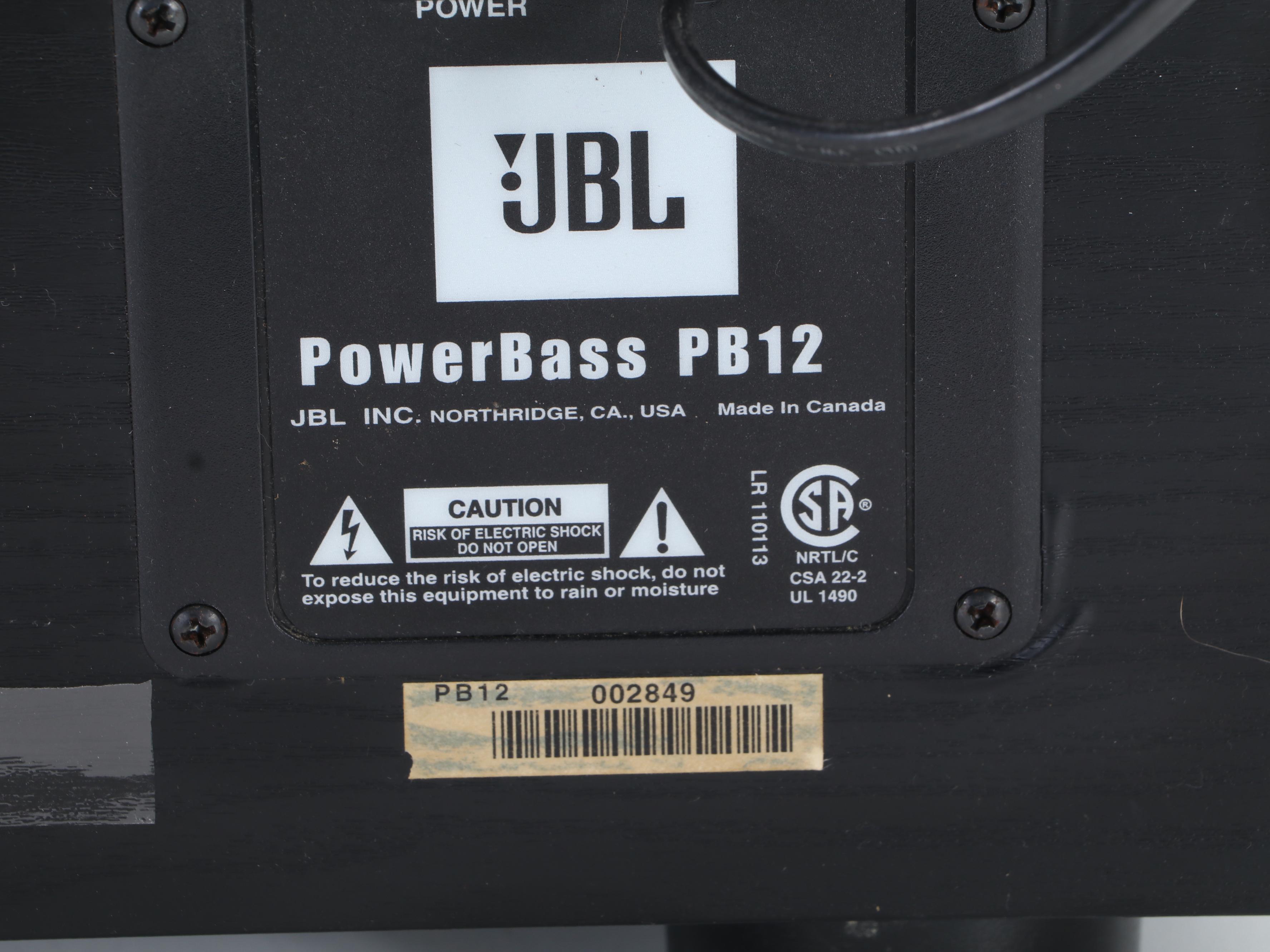 JBL PowerBass PB12 Subwoofer