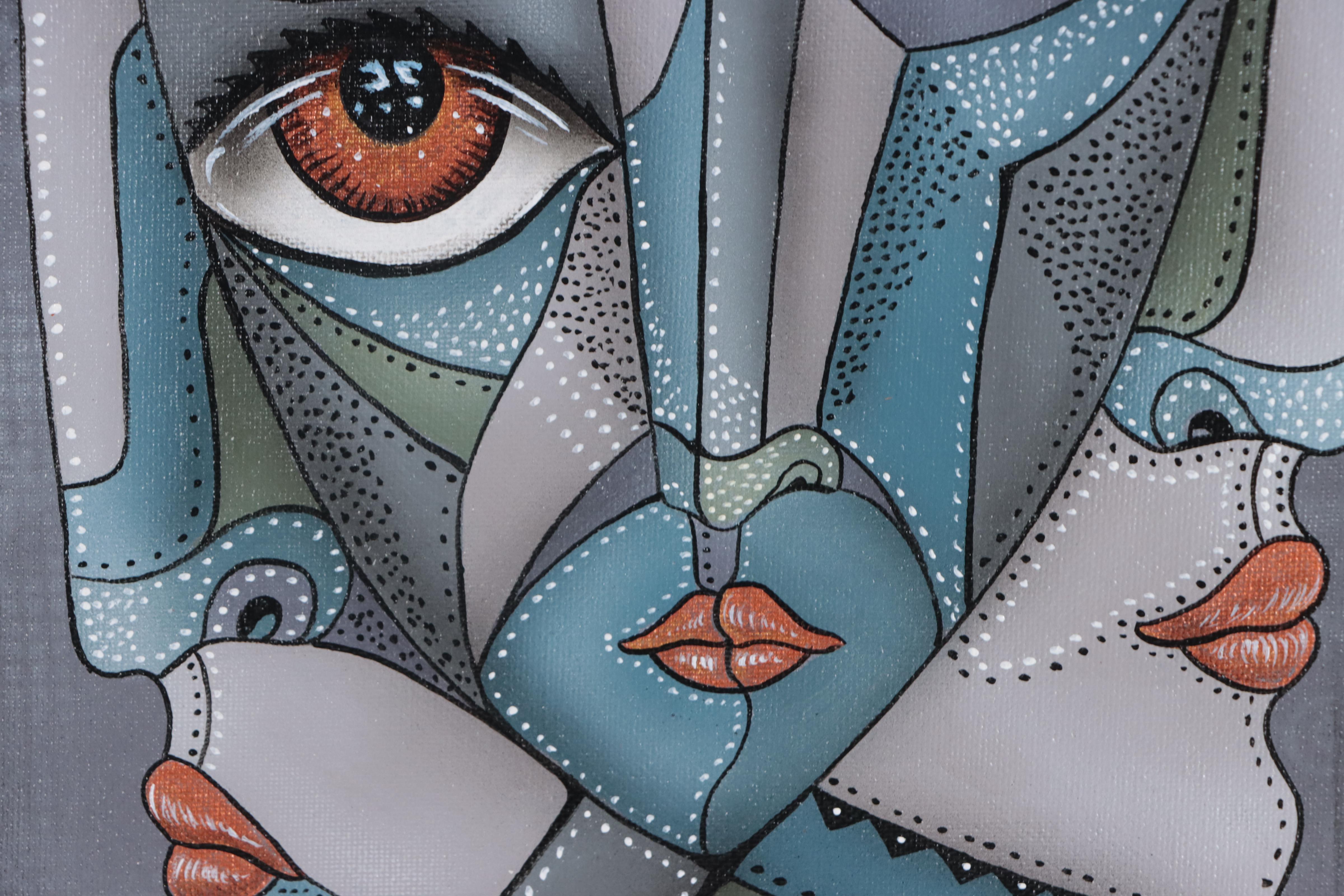 Ricardo Maya Acrylic Portrait, 21st Century