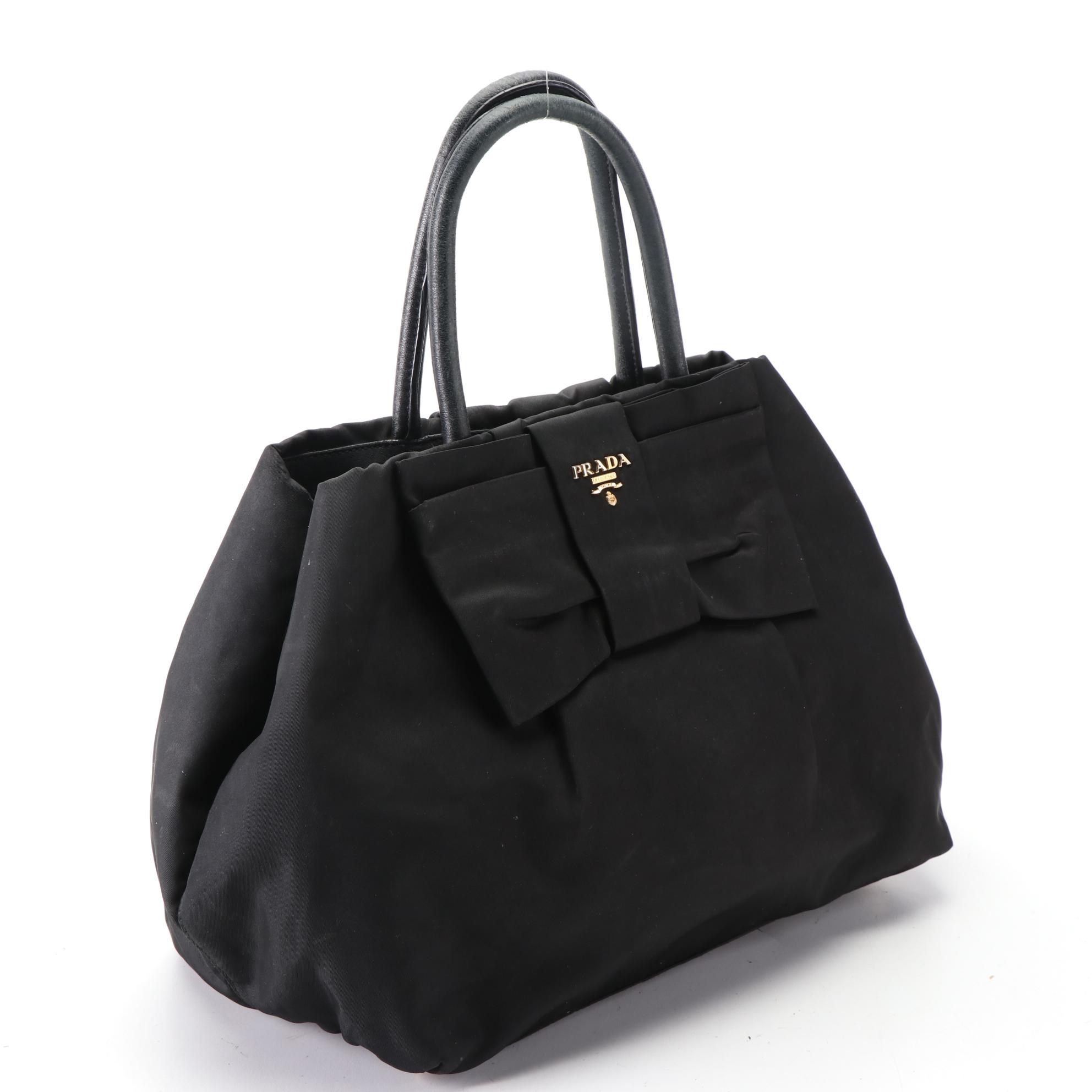 Prada Fiocco Bow Bag in Tessuto Nylon and Leather