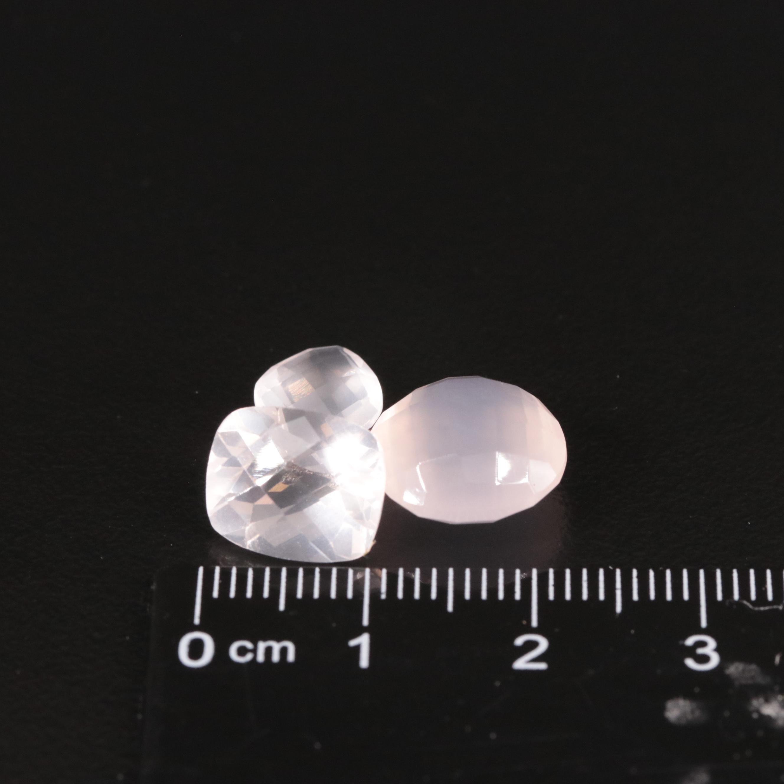 Loose 11.40 CTW Rose Quartz Lot