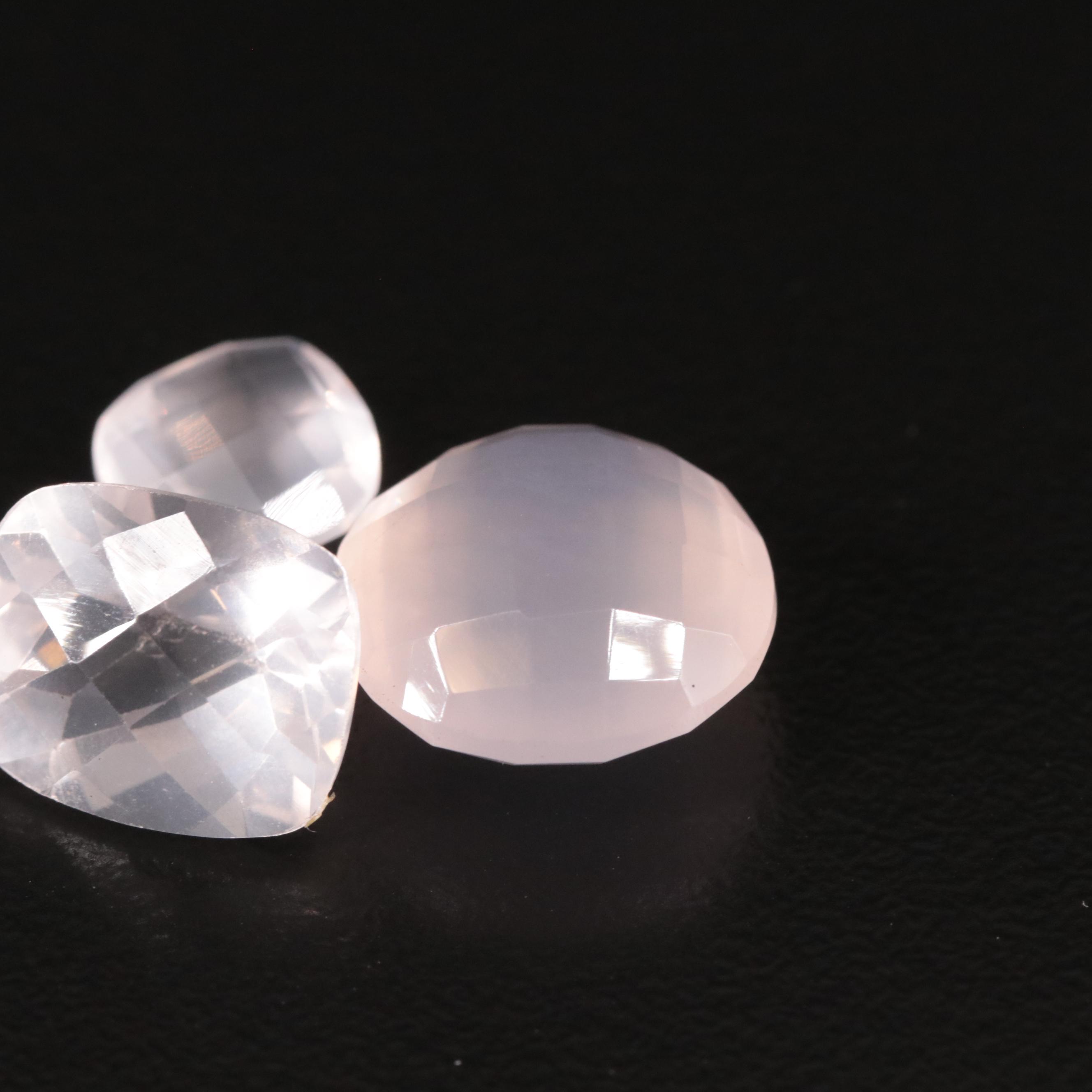 Loose 11.40 CTW Rose Quartz Lot