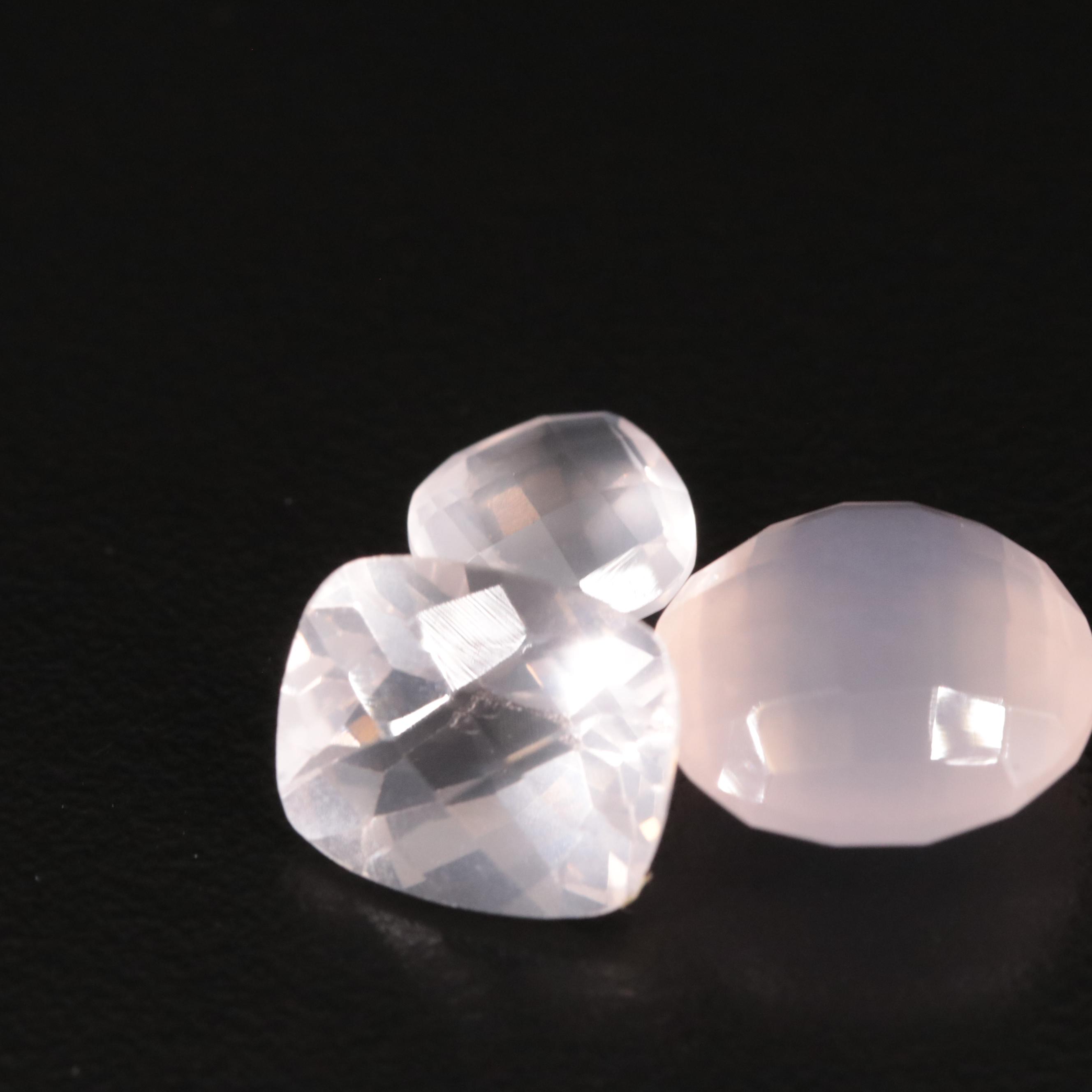 Loose 11.40 CTW Rose Quartz Lot