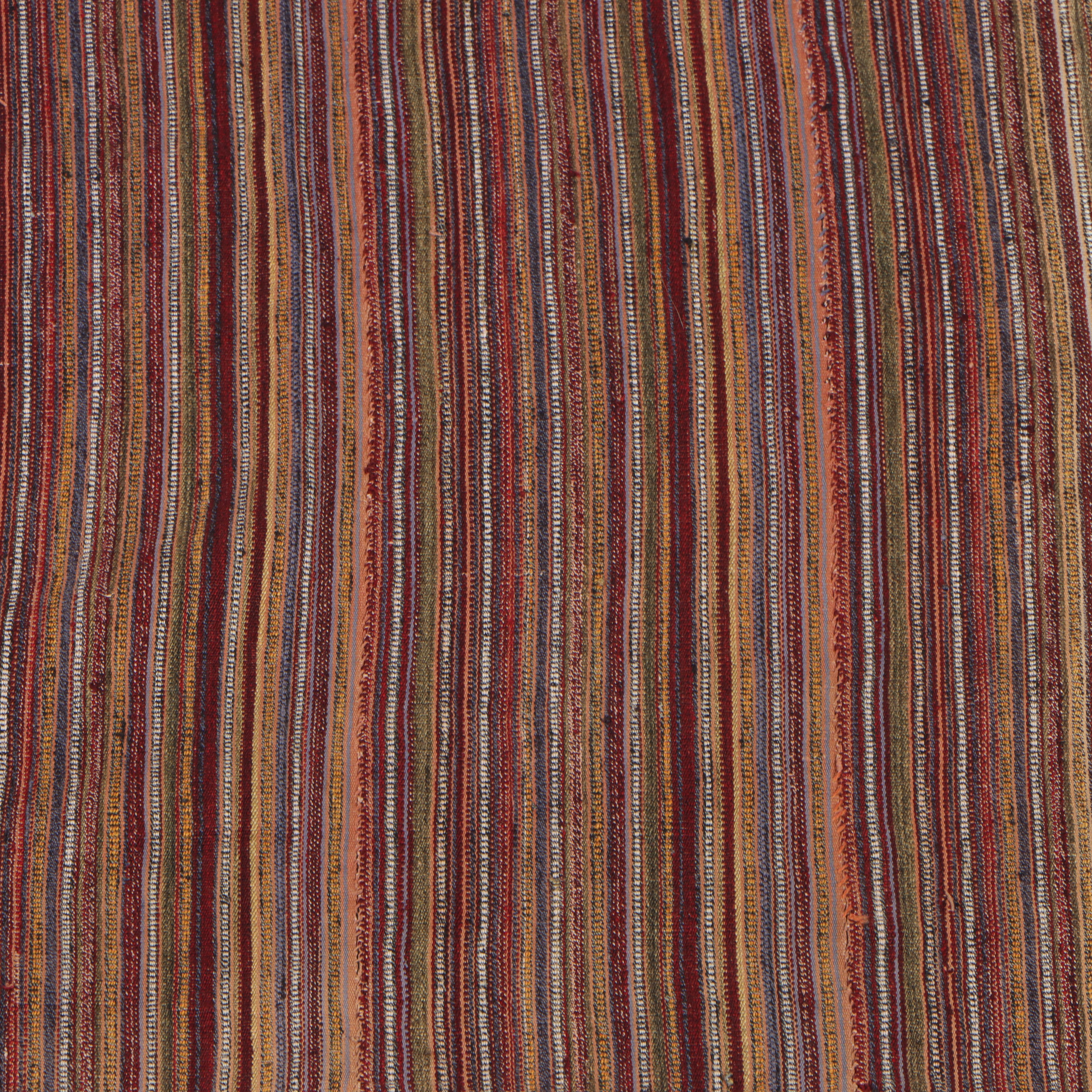 6'11 x 7'4 Handwoven Shahsevan Kilim Jejim Striped Area Rug