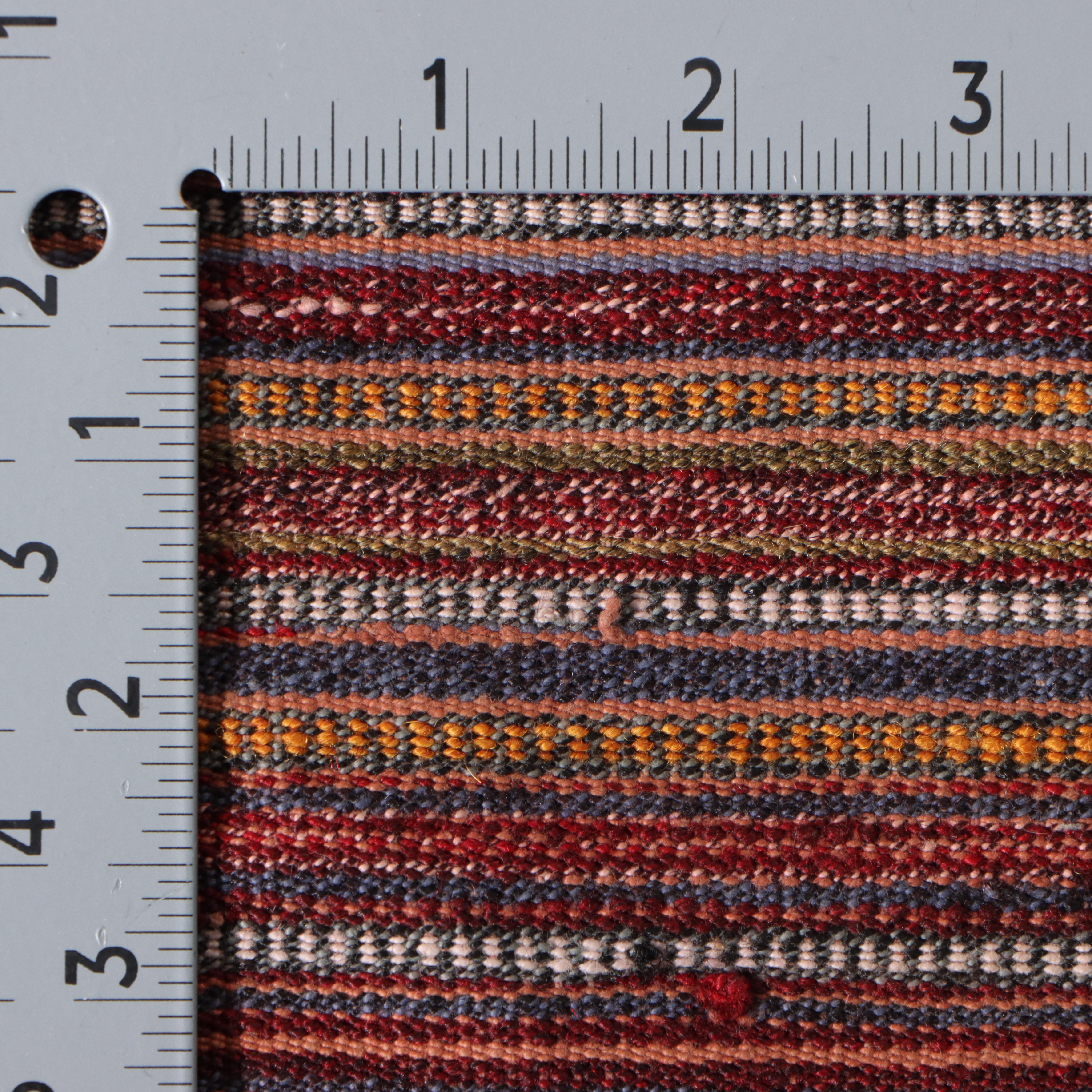 6'11 x 7'4 Handwoven Shahsevan Kilim Jejim Striped Area Rug