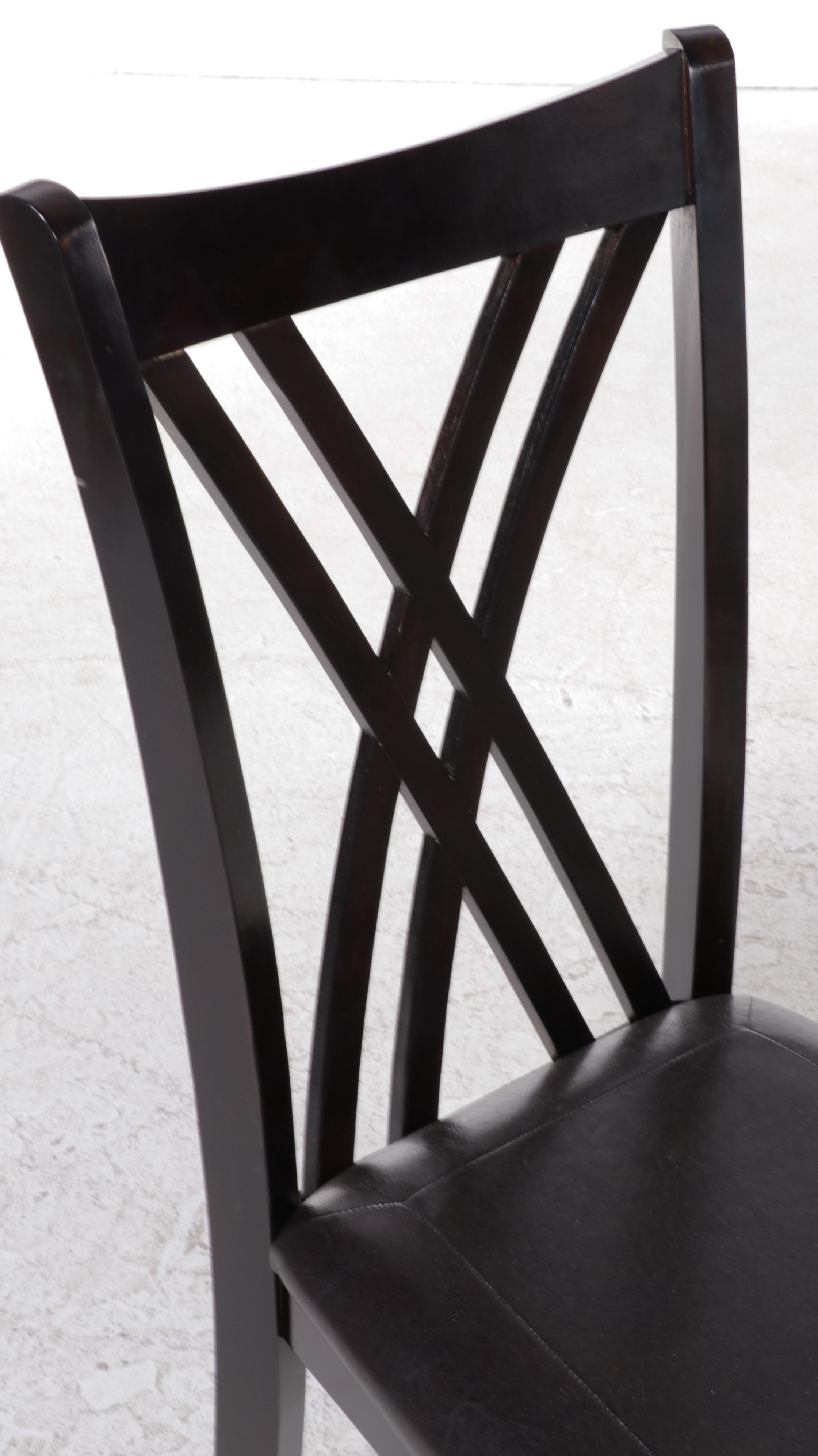 Contemporary Wood Dining Table and Six Chairs, 2015