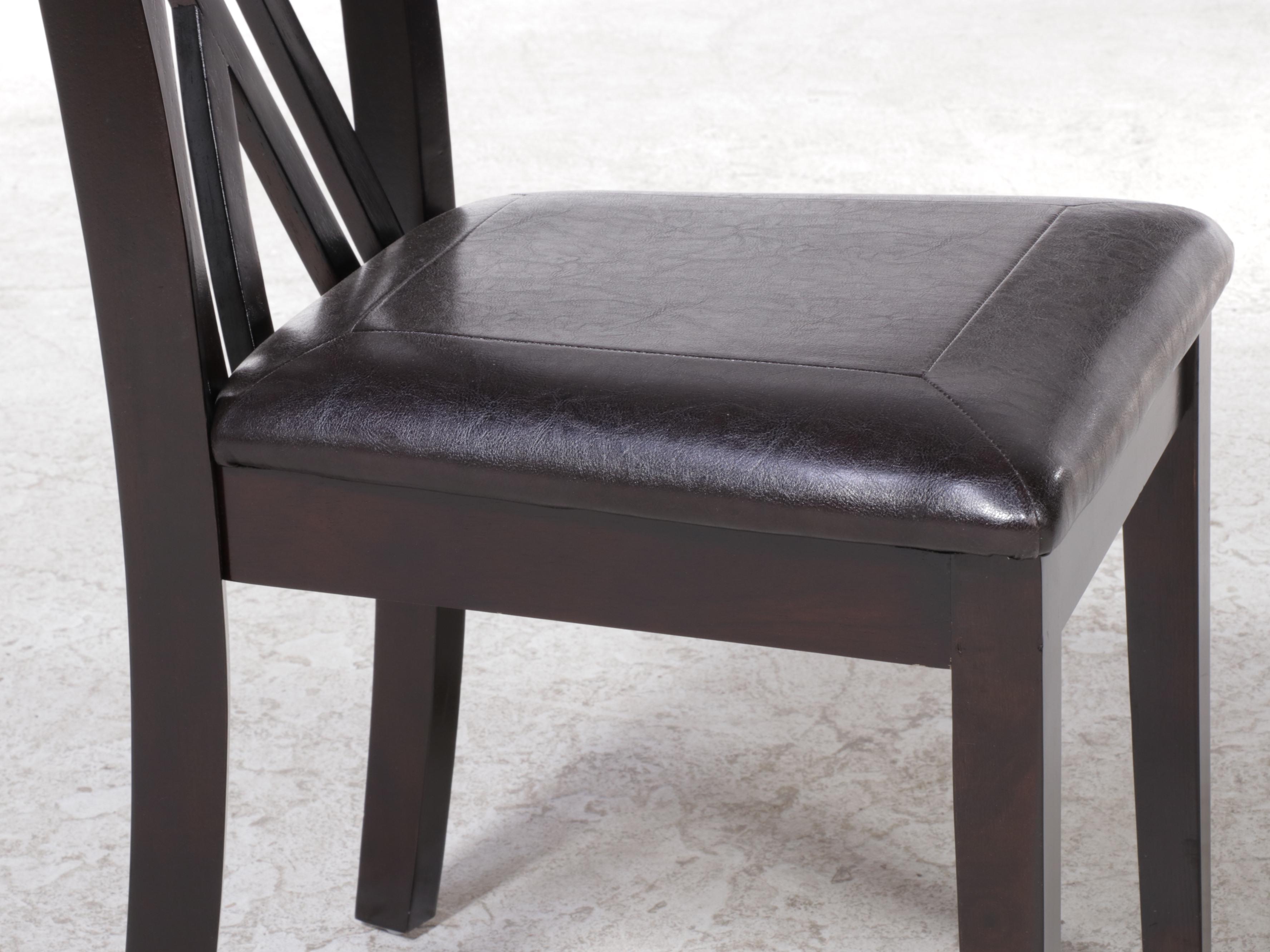 Contemporary Wood Dining Table and Six Chairs, 2015