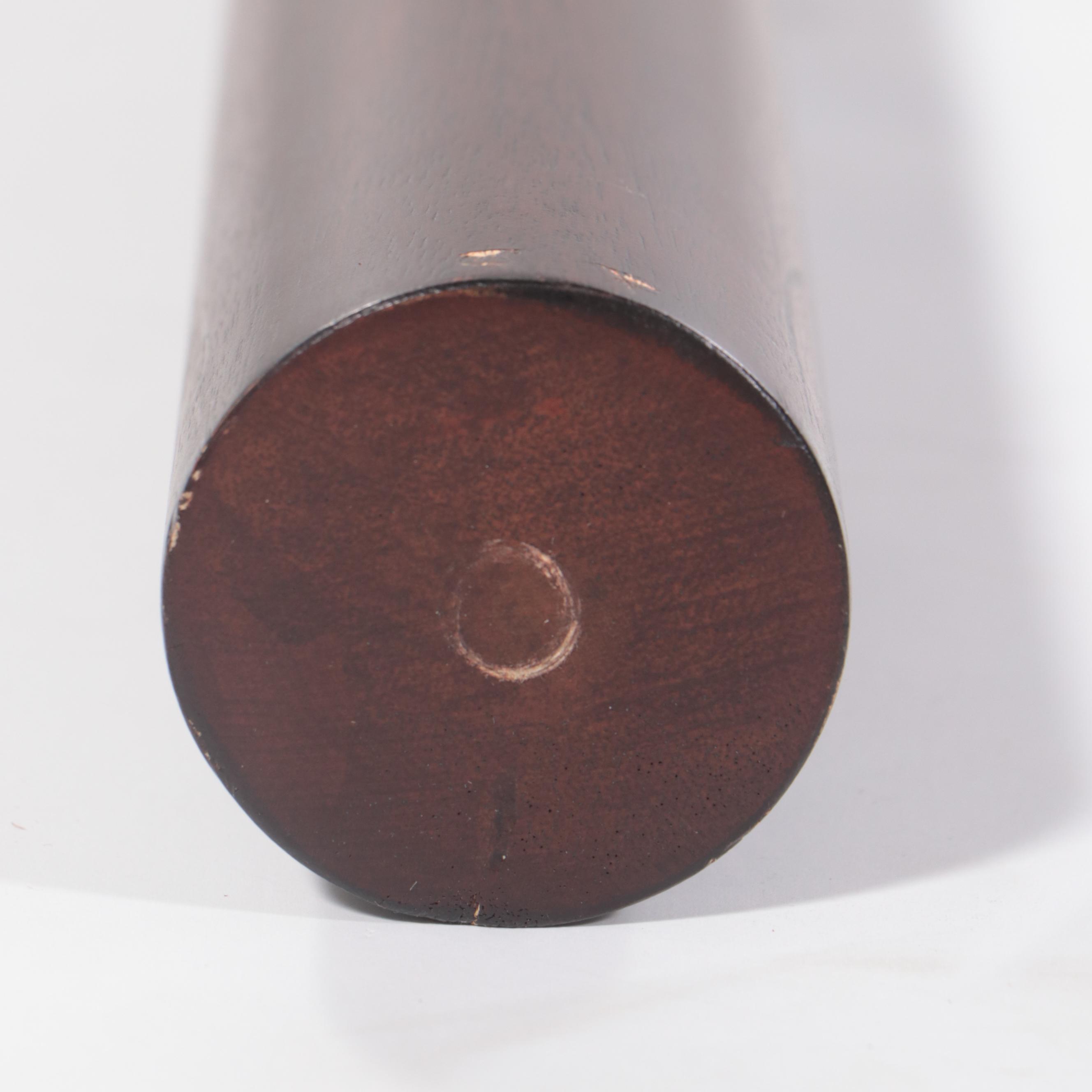 Ralph Lauren Home Mahogany Curtain Rods with Brass Finials and Brackets