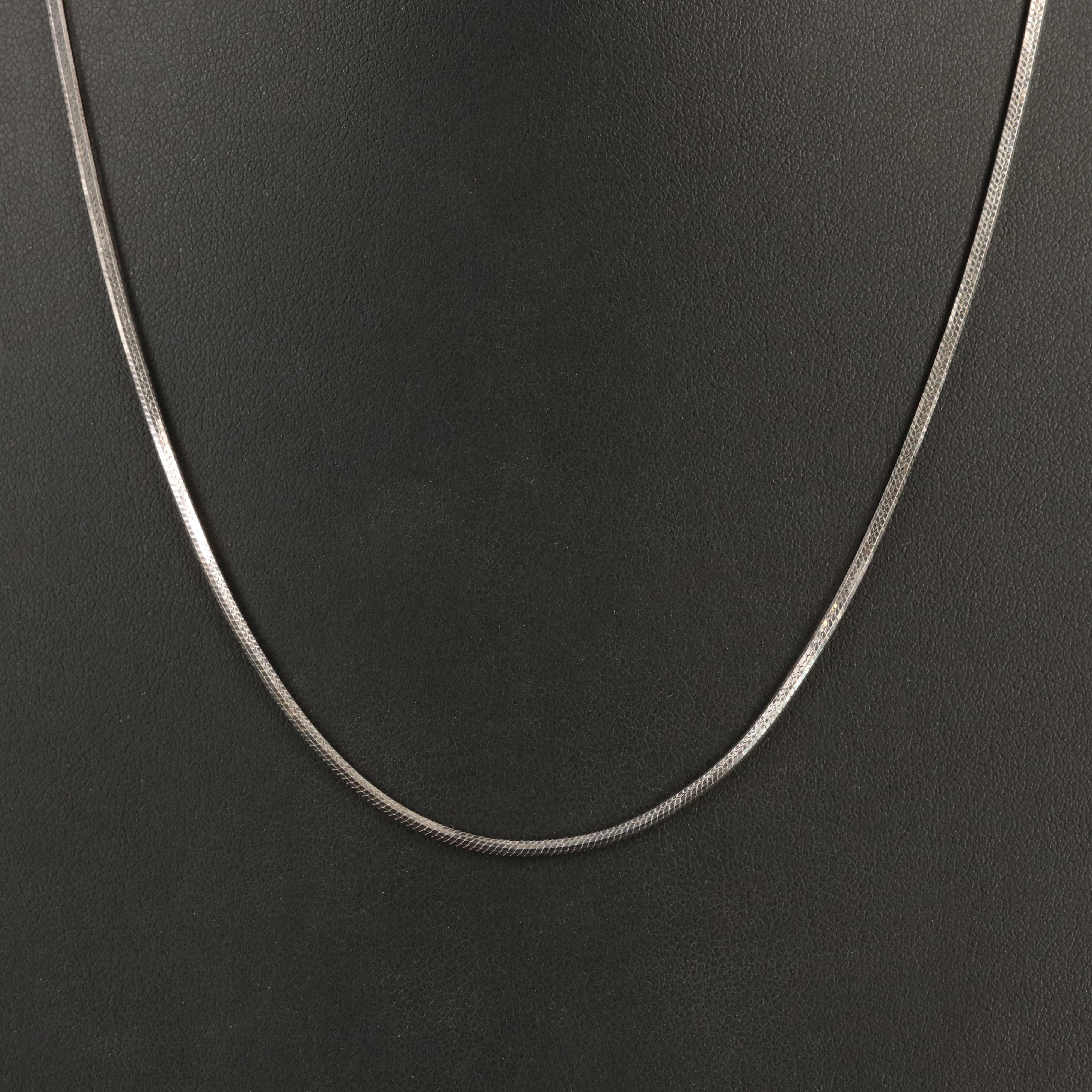 Italian Sterling Square Snake Chain Necklace