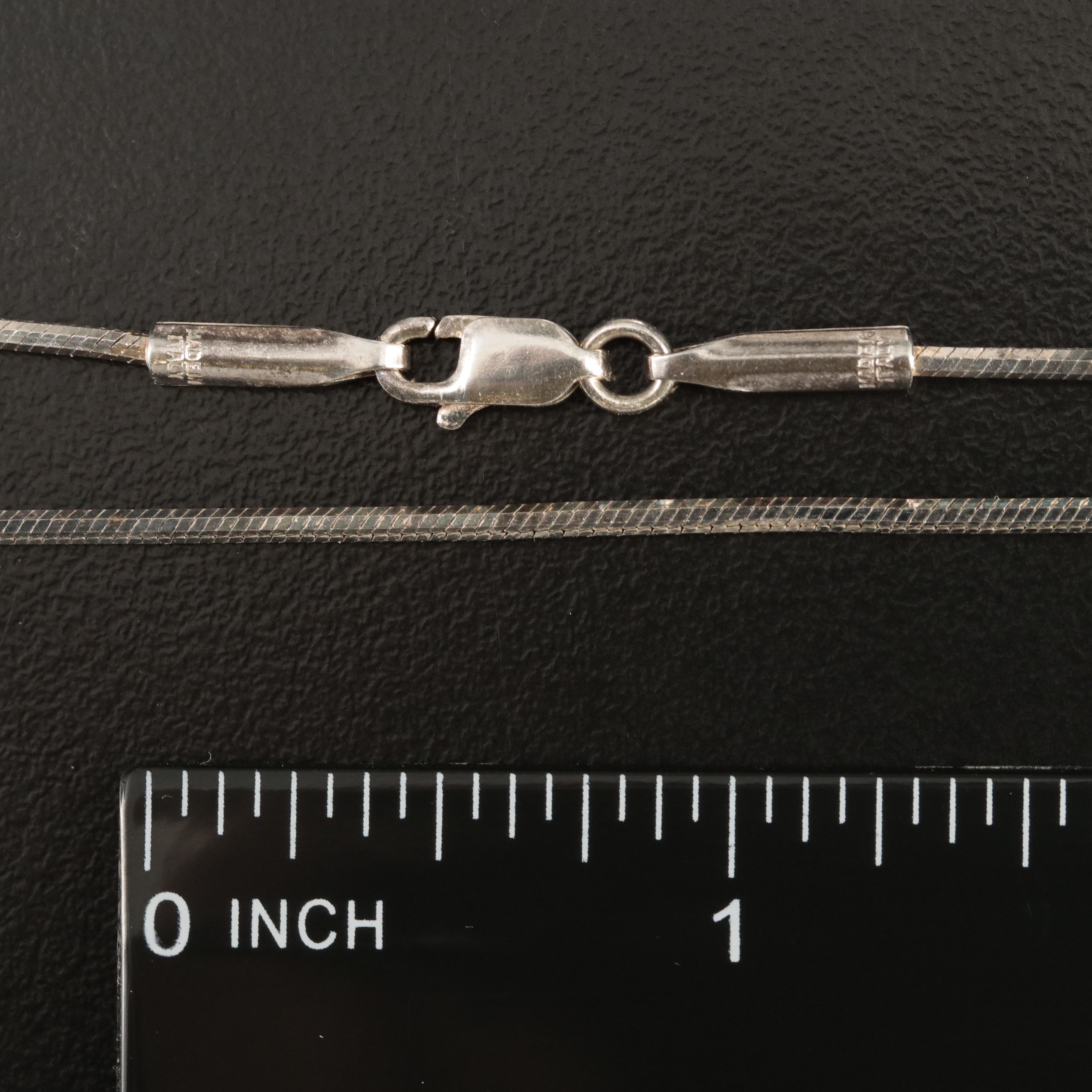 Italian Sterling Square Snake Chain Necklace