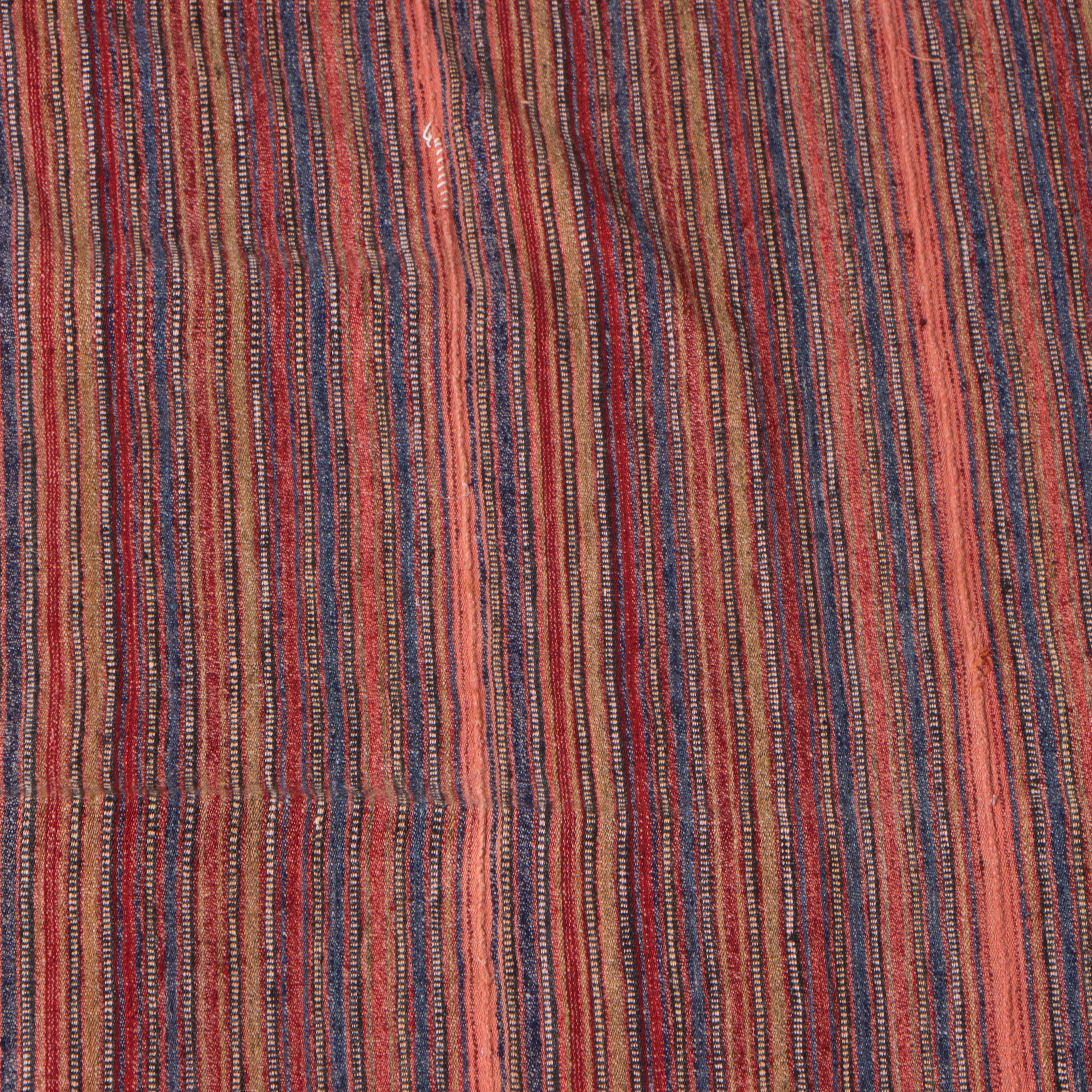 7'2 x 8'1 Handwoven Shahsevan Kilim Jejim Striped Area Rug