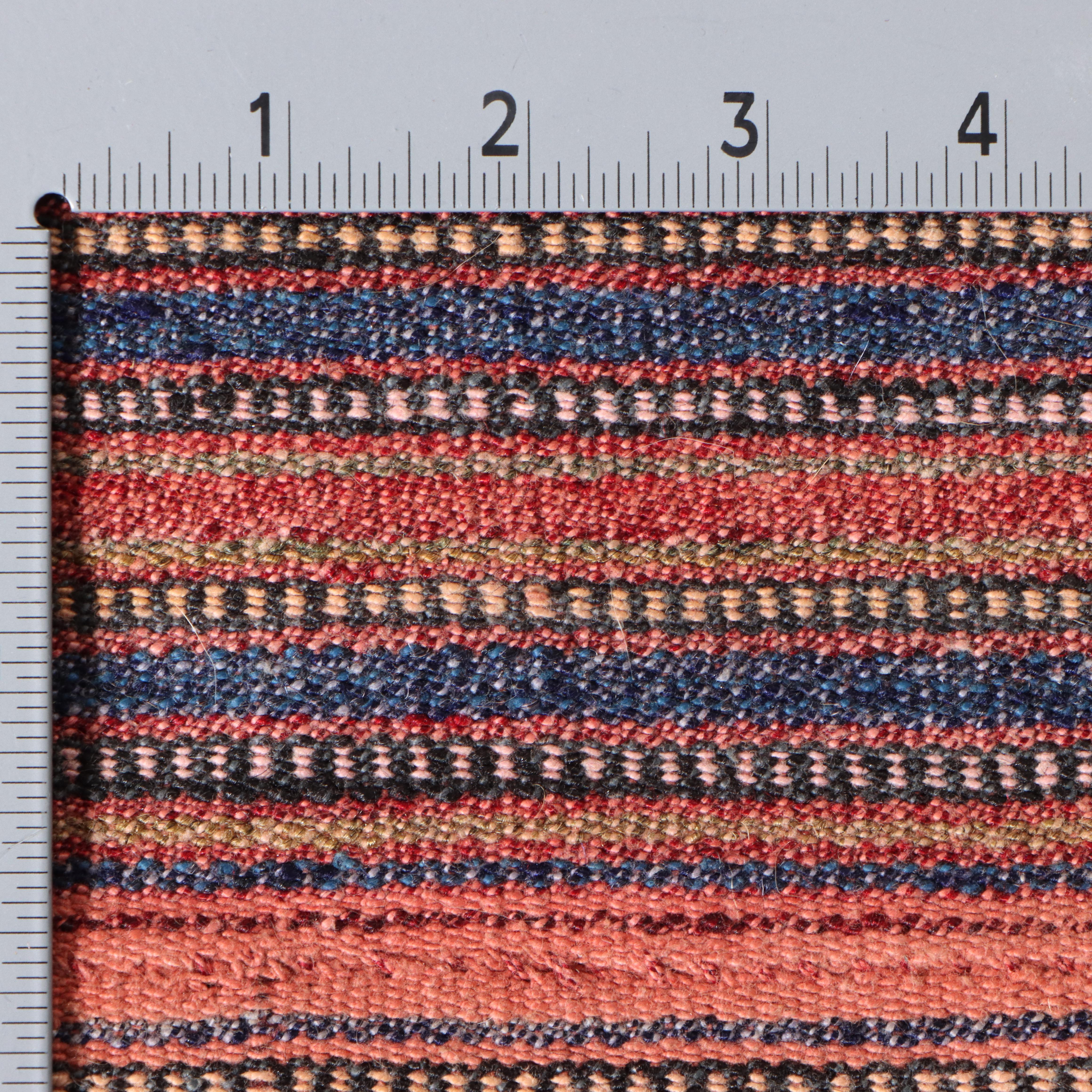 7'2 x 8'1 Handwoven Shahsevan Kilim Jejim Striped Area Rug