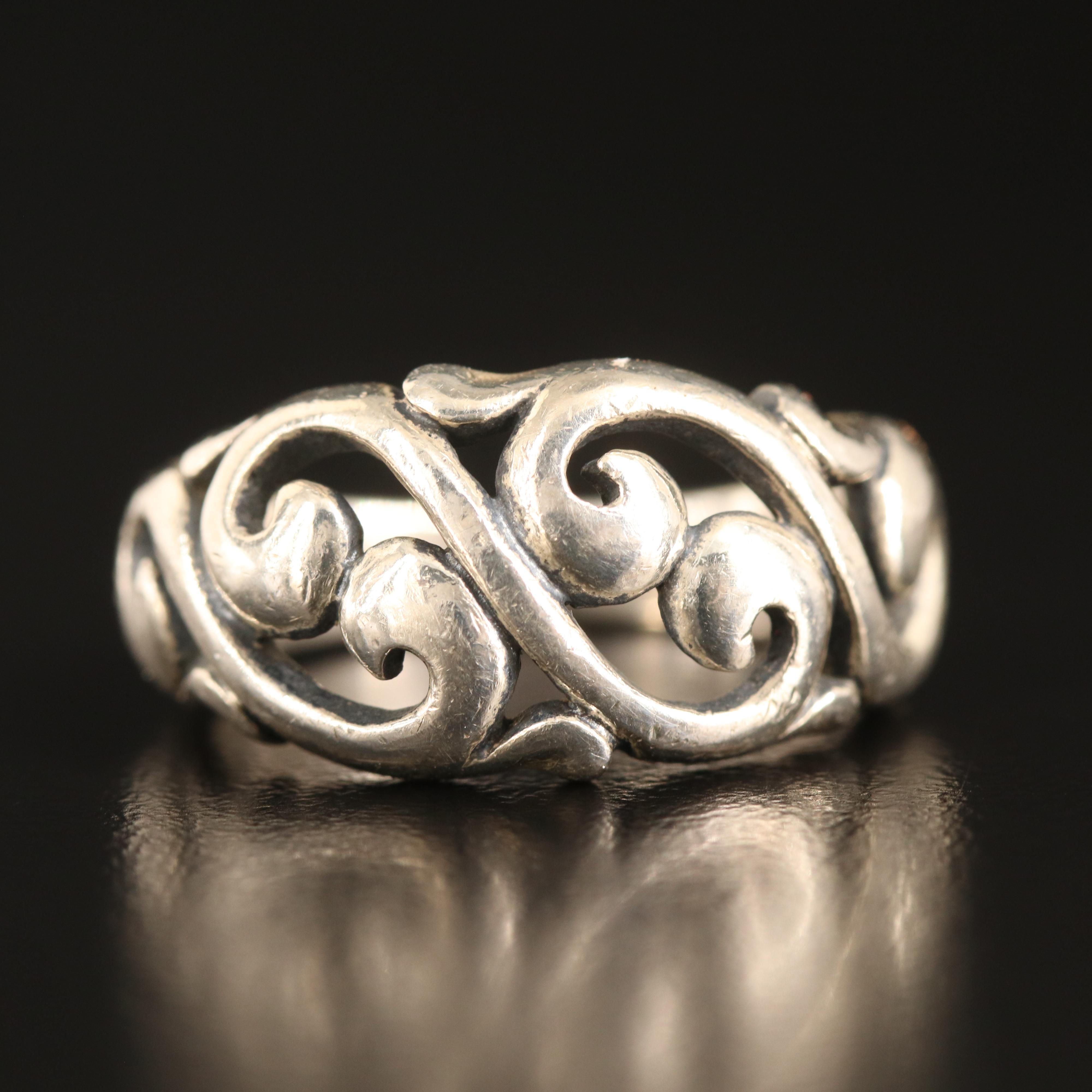 Kabana Sterling Scroll Motif Ring