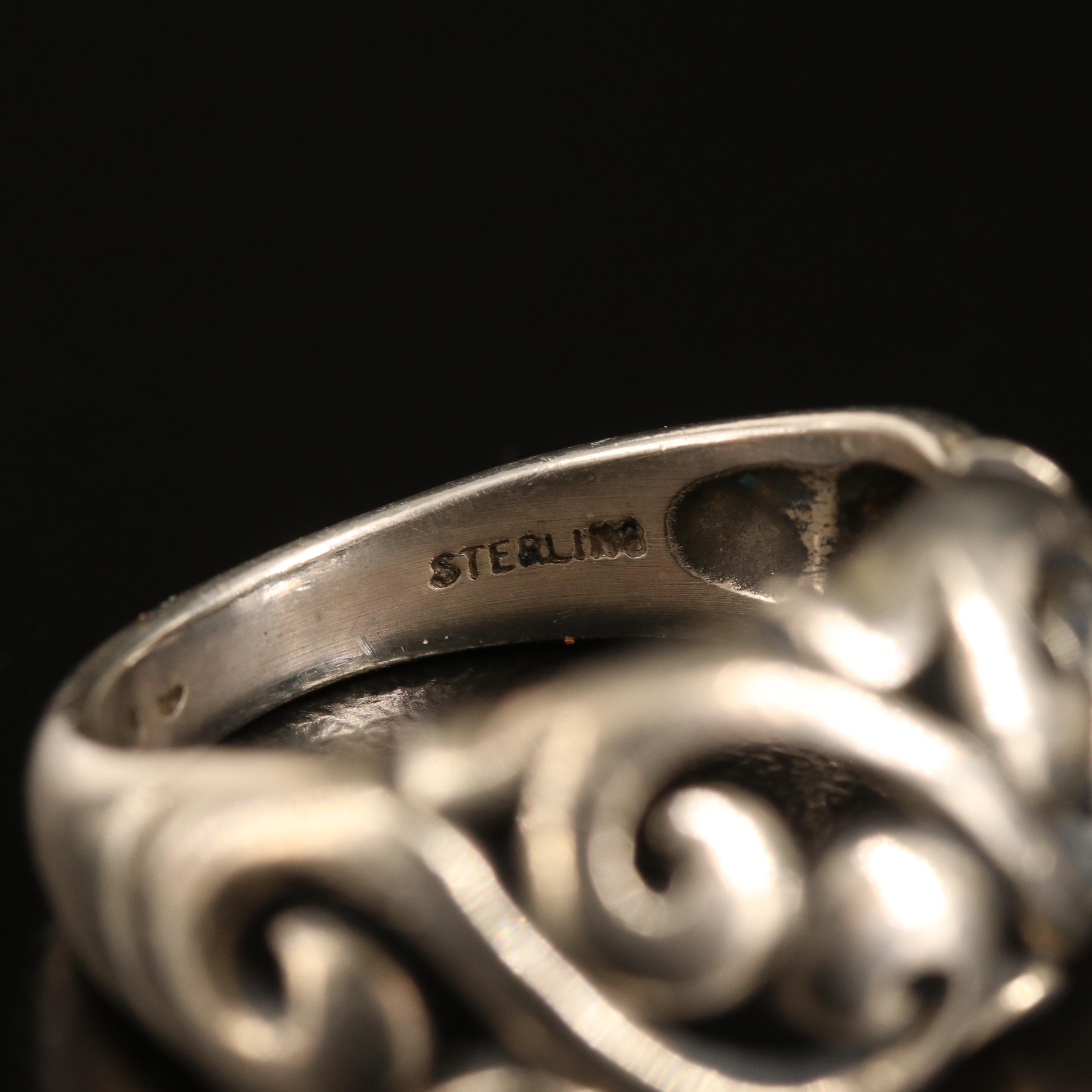 Kabana Sterling Scroll Motif Ring