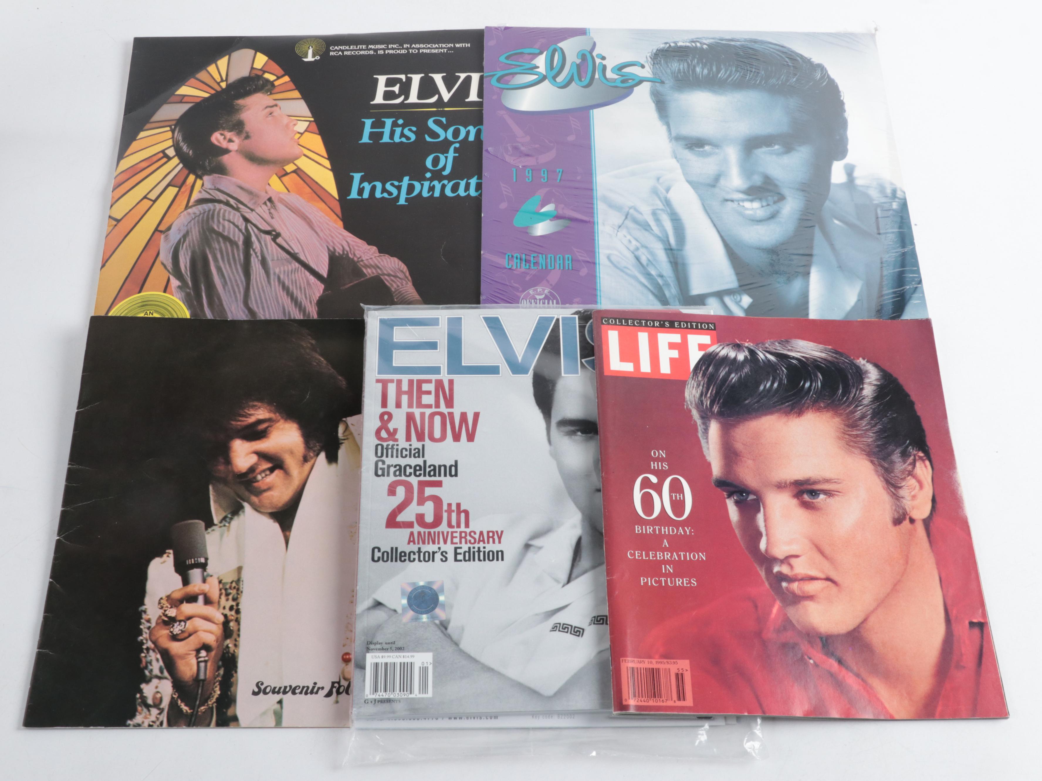Elvis Presley Memorabilia Including Magazines, Bobbleheads, Calendars and More