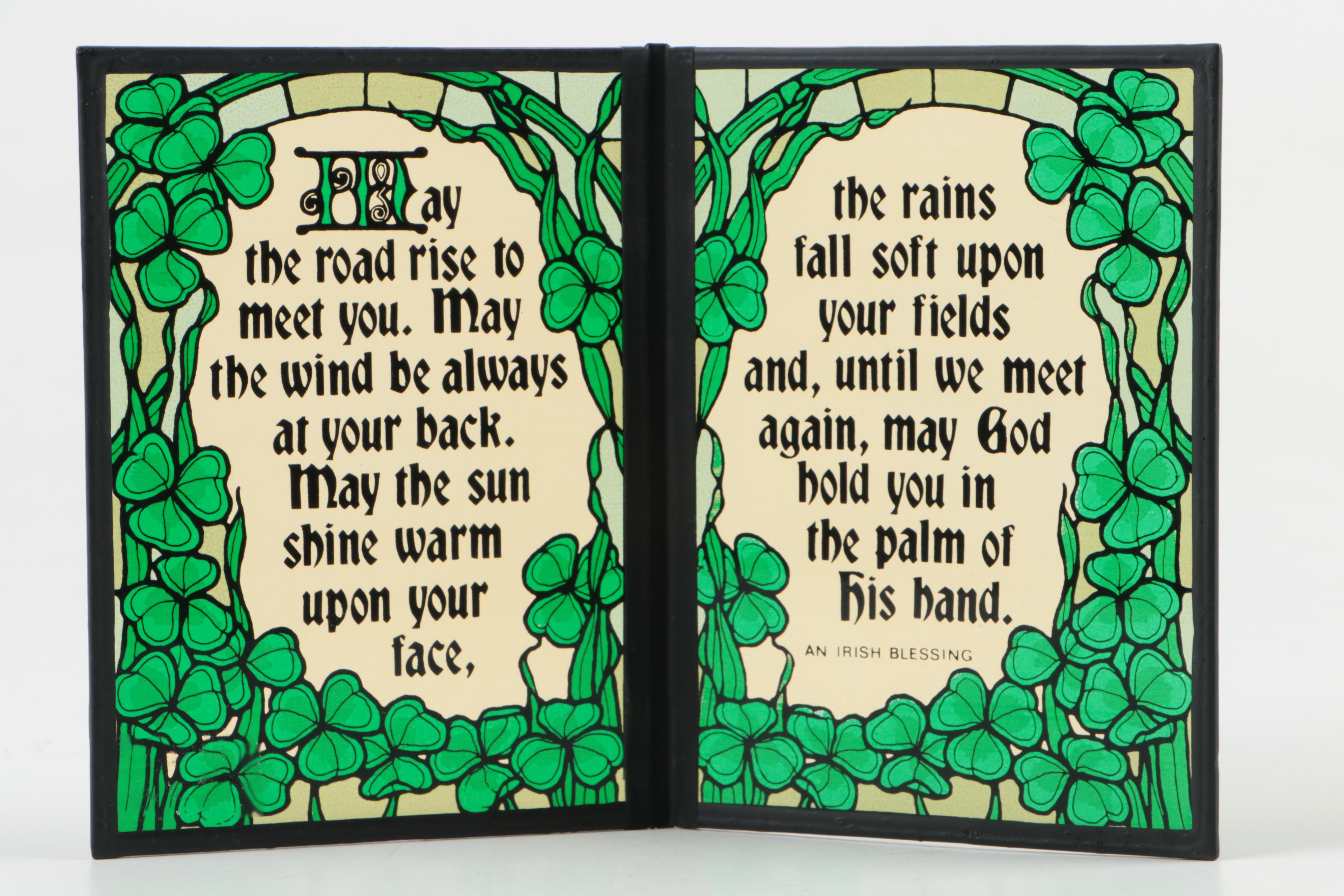 Celtic Brasswear Plaque, Irish Toby Mug and Figurines