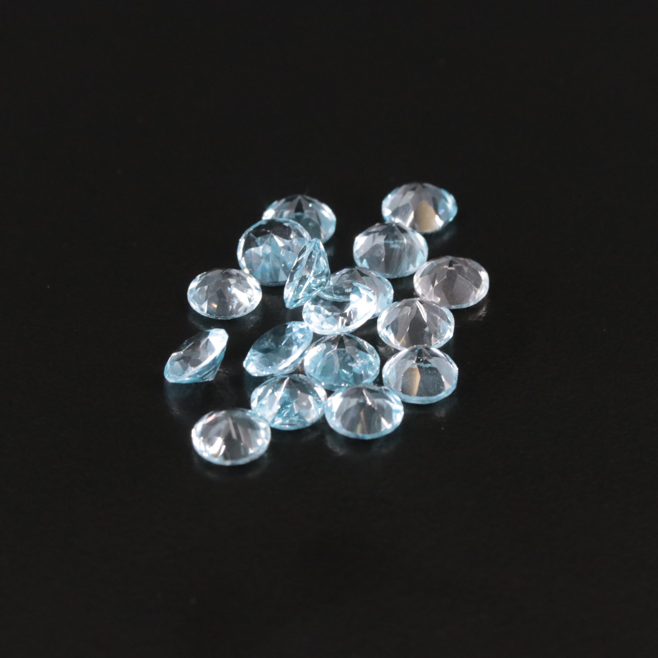 Loose 15.47 CTW Blue Topaz Lot