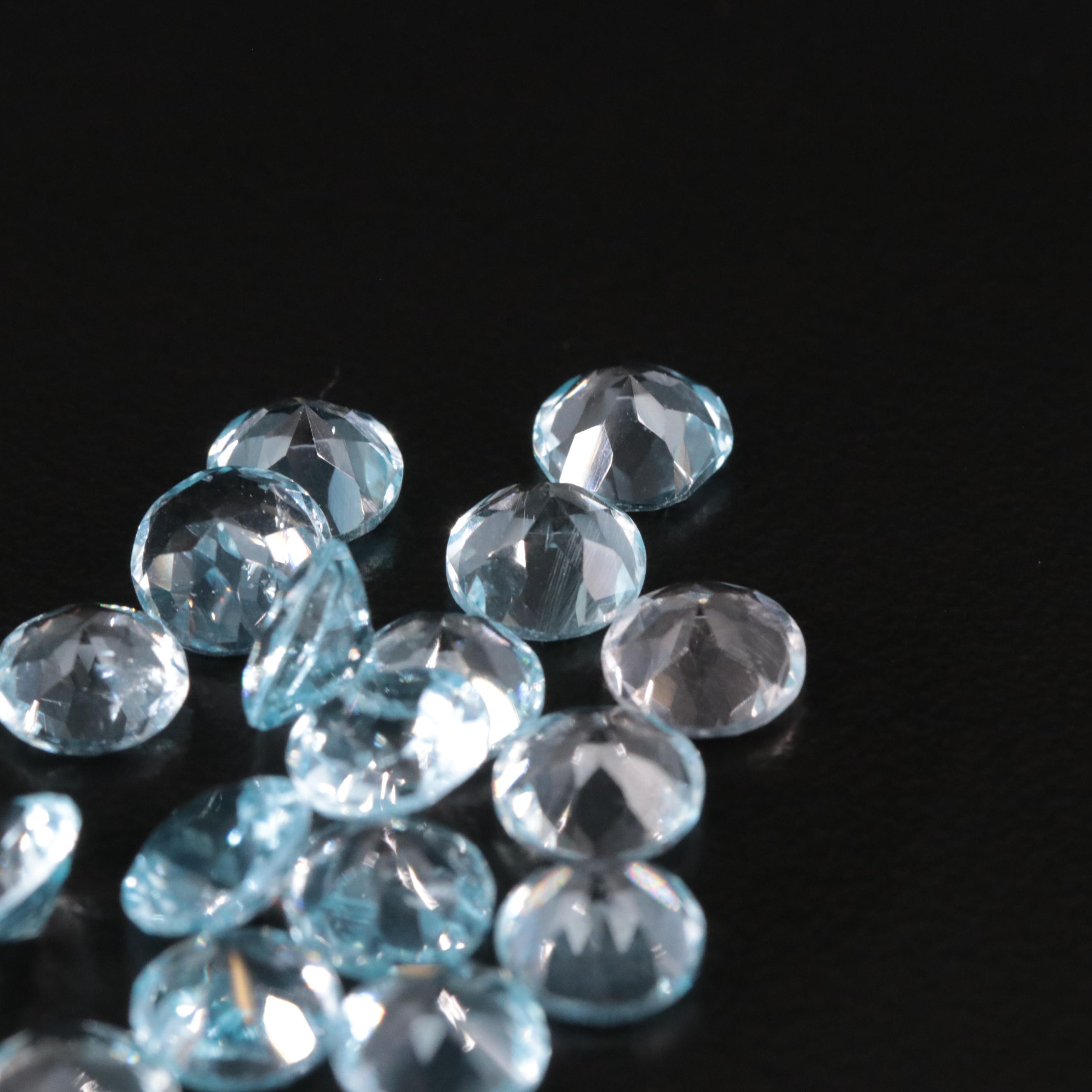 Loose 15.47 CTW Blue Topaz Lot