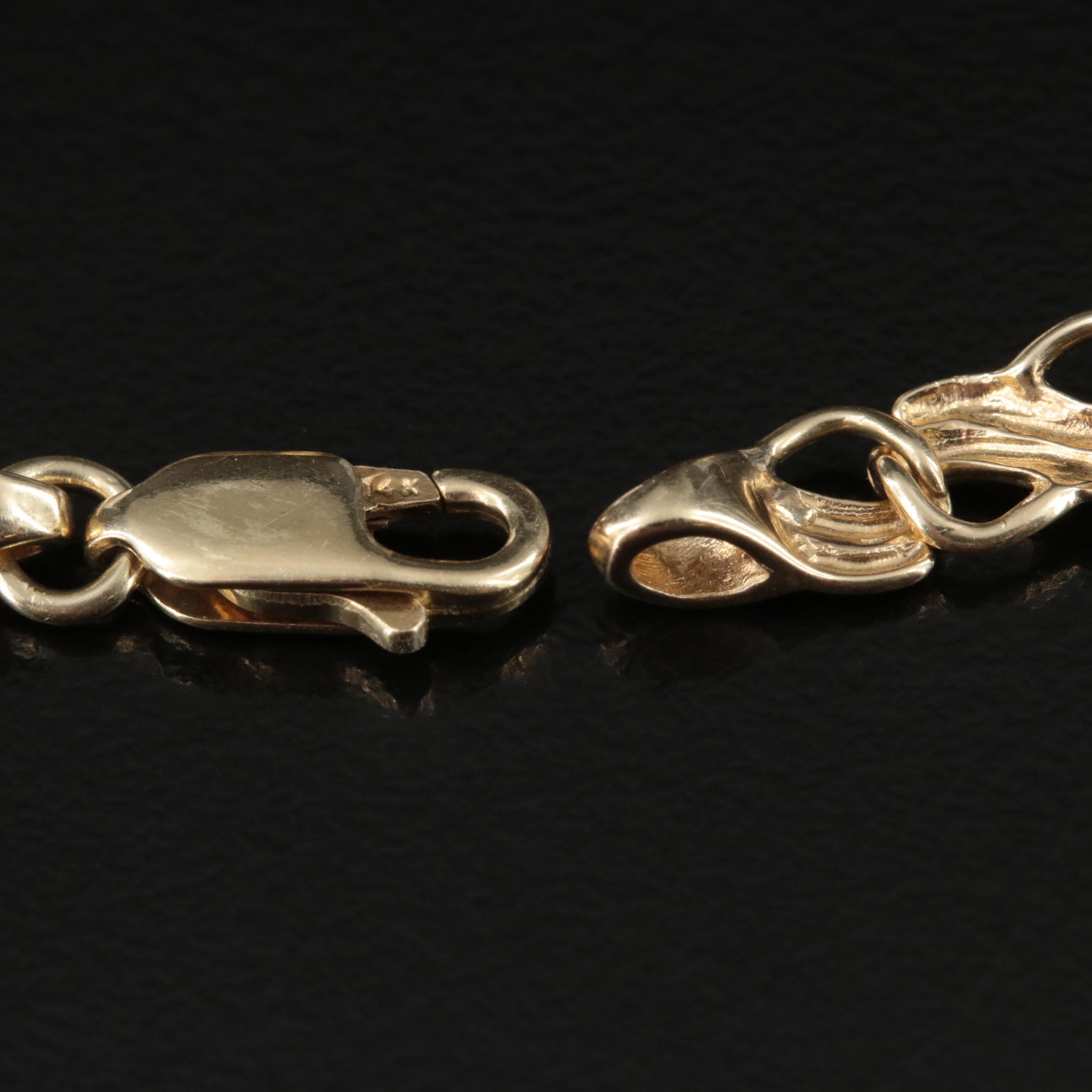 14K Sky Blue Topaz and Gemstone Link Bracelet