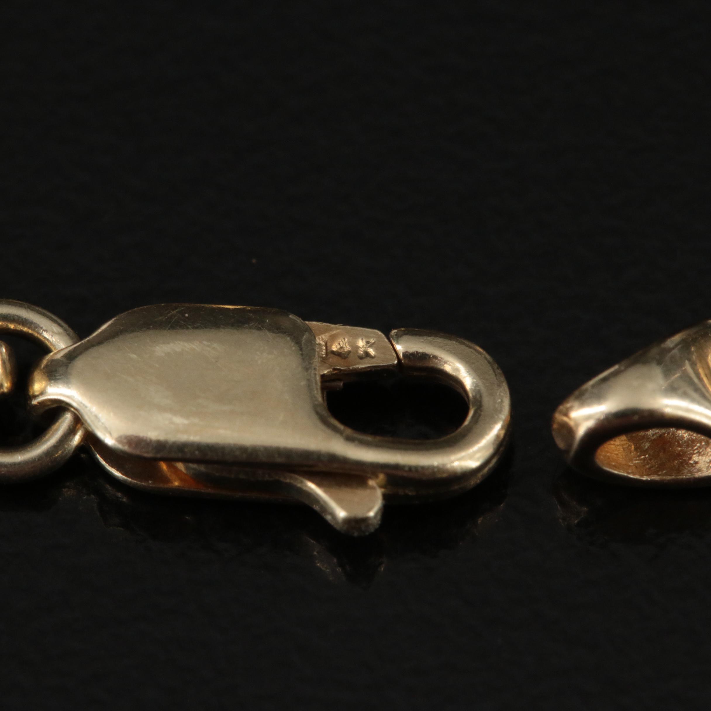 14K Sky Blue Topaz and Gemstone Link Bracelet