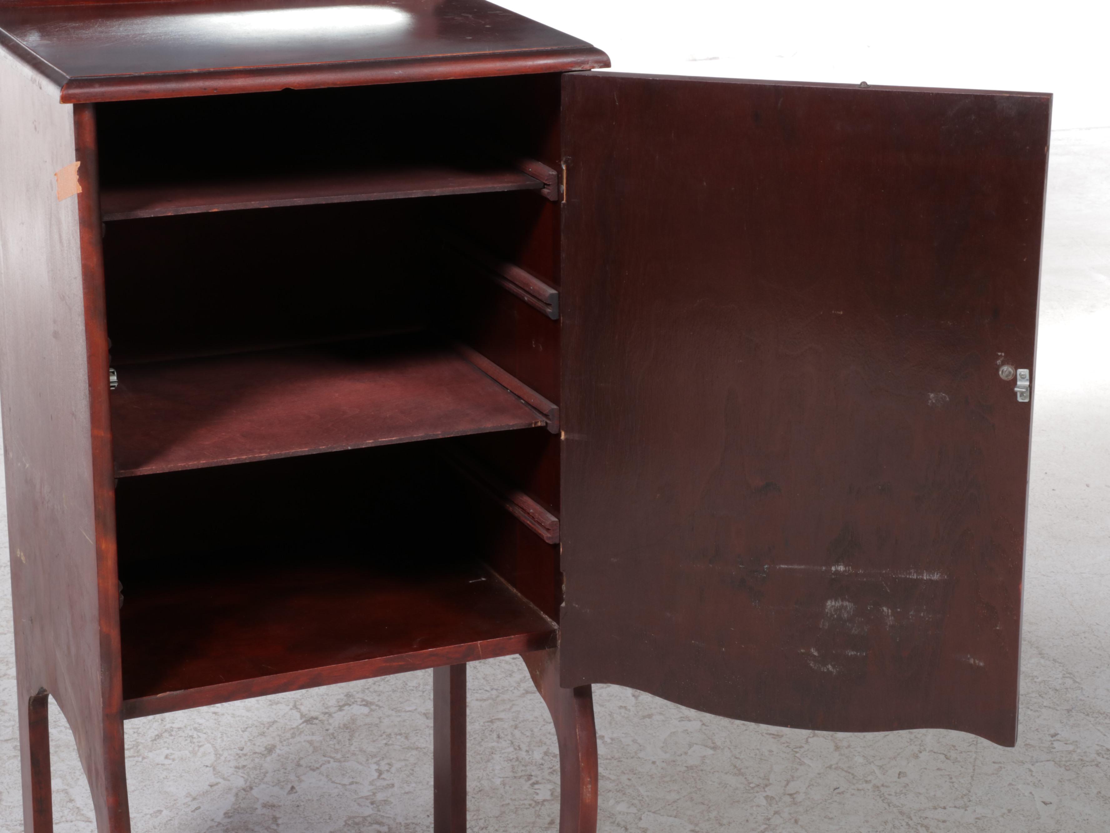 Late Victorian Mahongany-Finished Sheet Music Cabinet, Early 20th Century