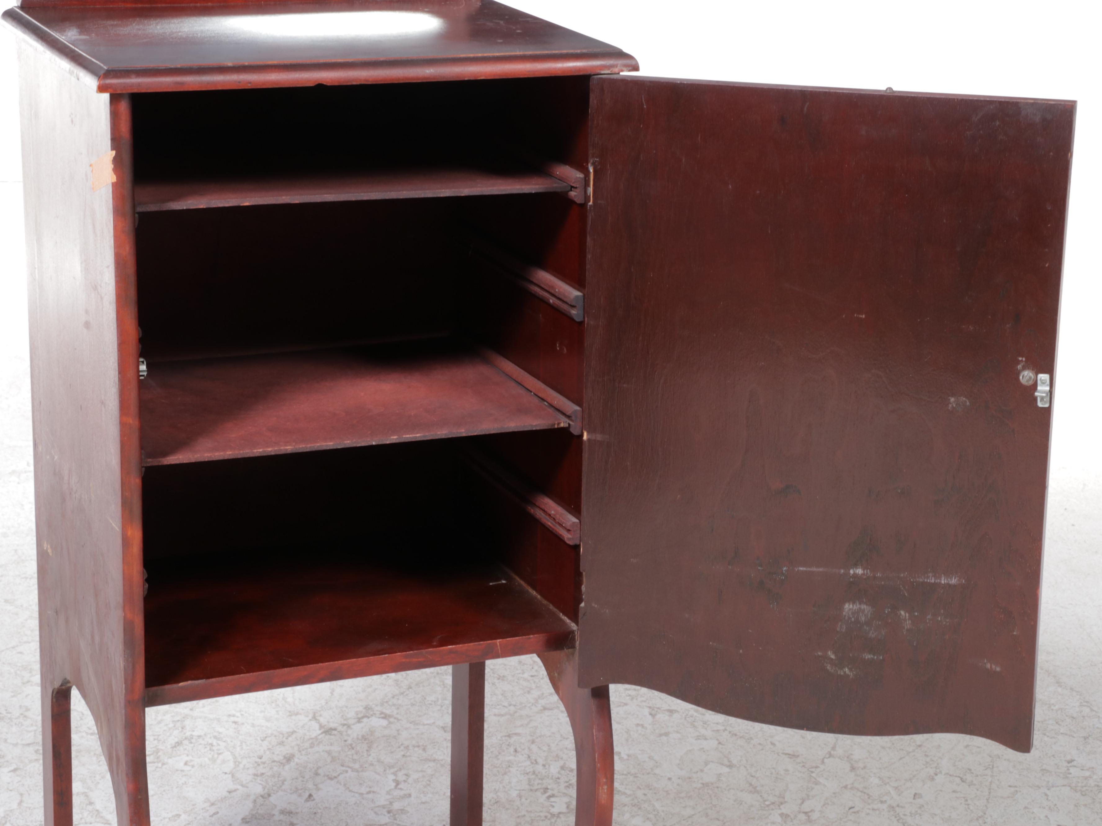 Late Victorian Mahongany-Finished Sheet Music Cabinet, Early 20th Century