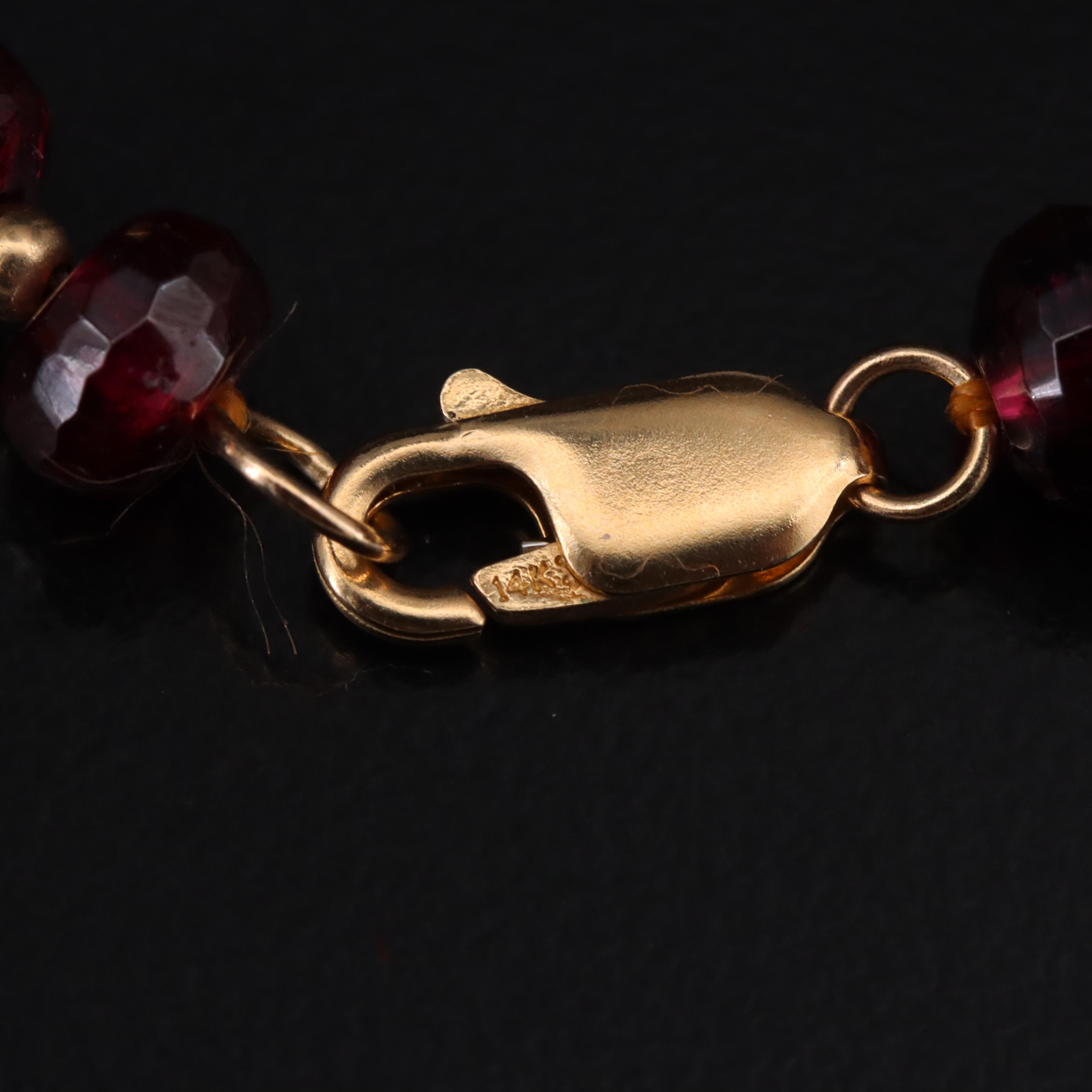 14K Citrine and Garnet Necklace