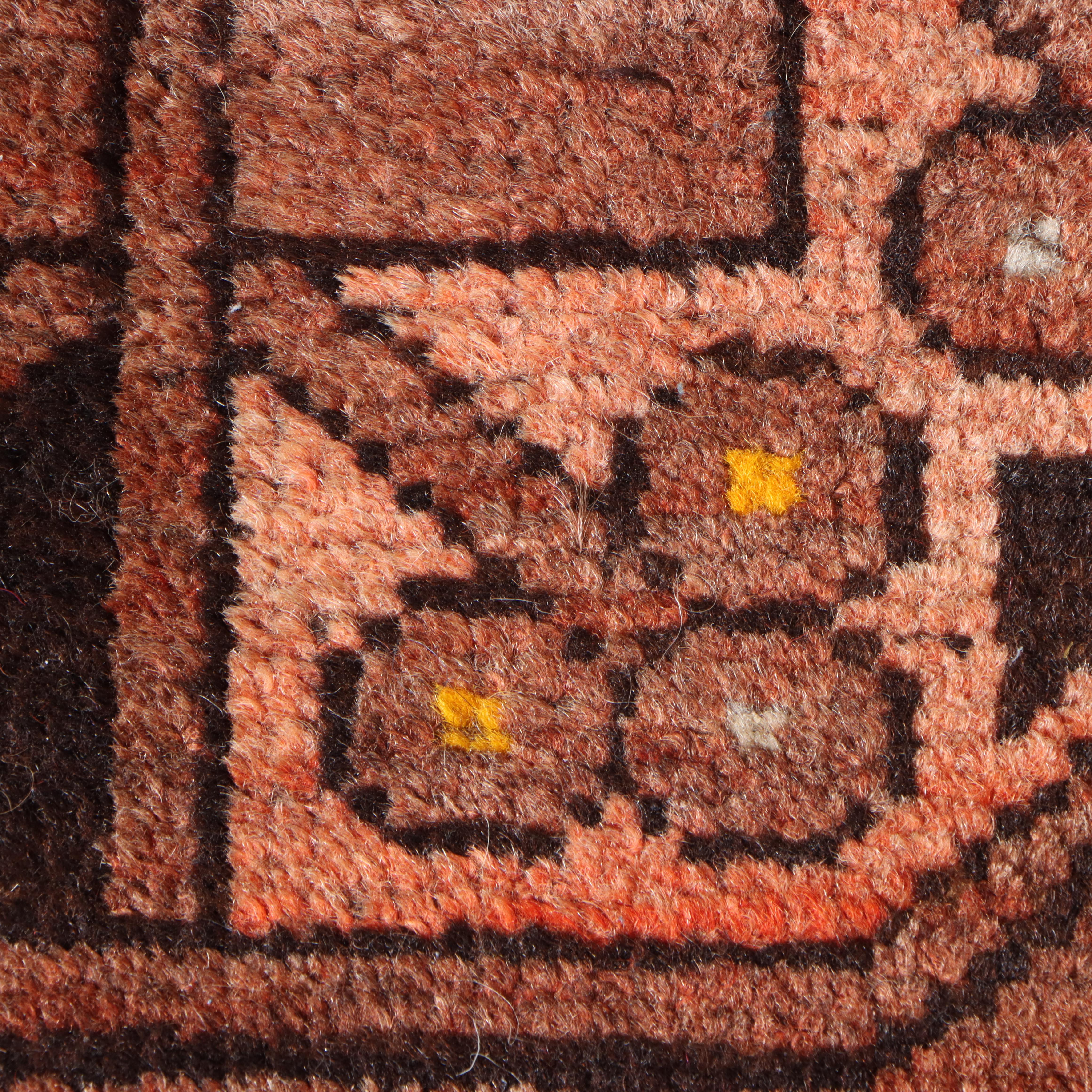 3'7 x 5'3 Hand-Knotted Afghan Turkmen Ersari Area Rug