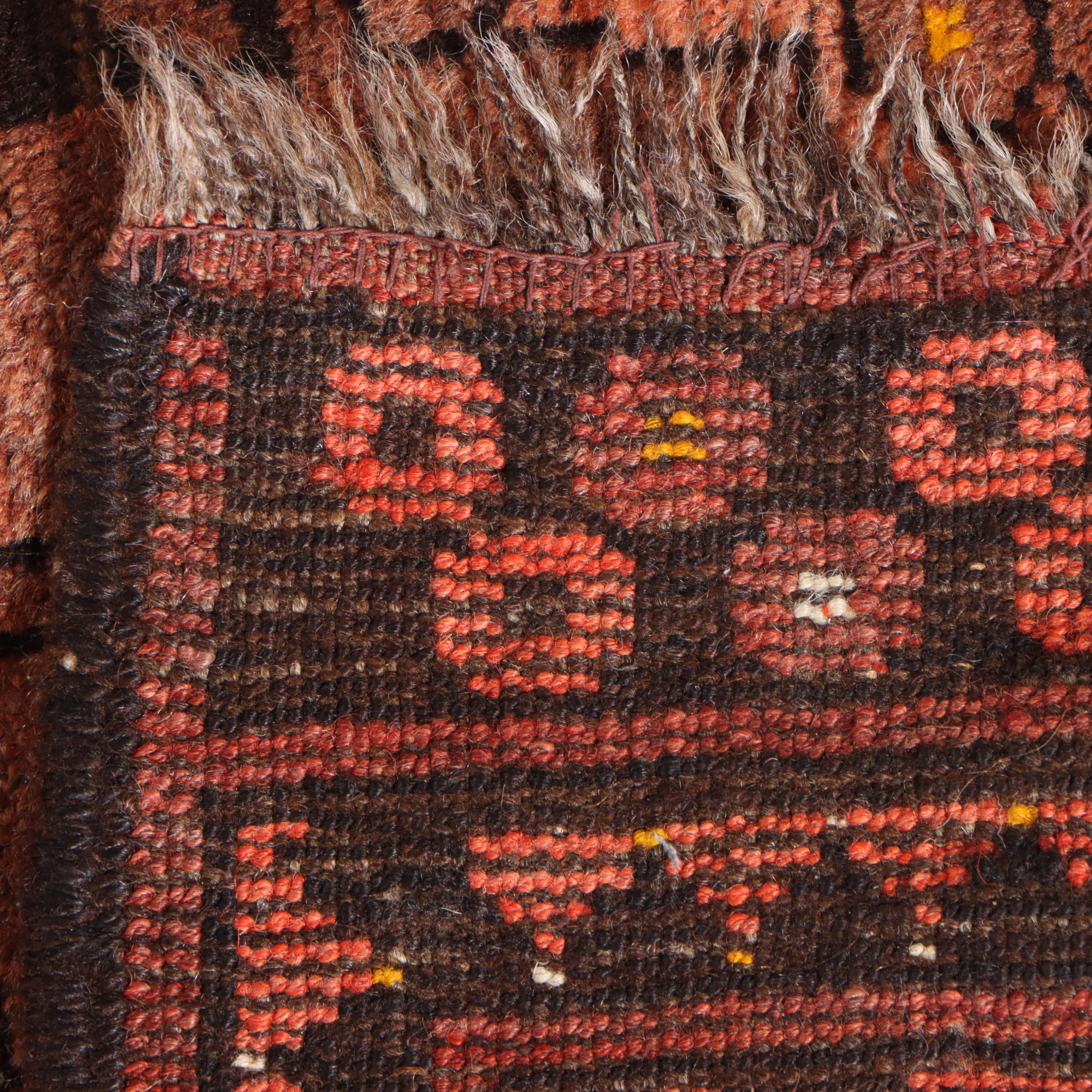 3'7 x 5'3 Hand-Knotted Afghan Turkmen Ersari Area Rug