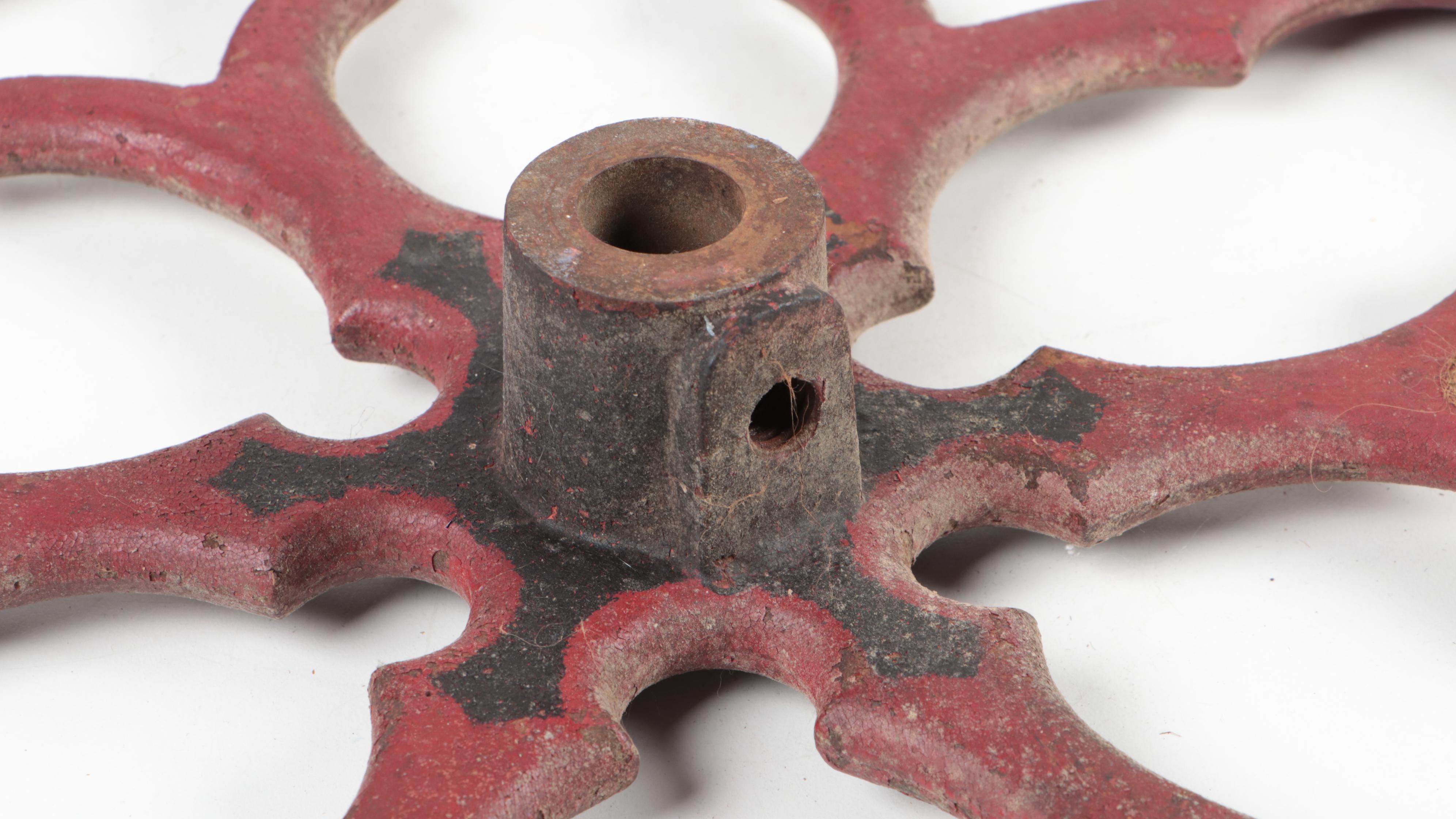 The Cha's Parker Co. Cast Iron Coffee Grinder Wheel, Early 20th Century