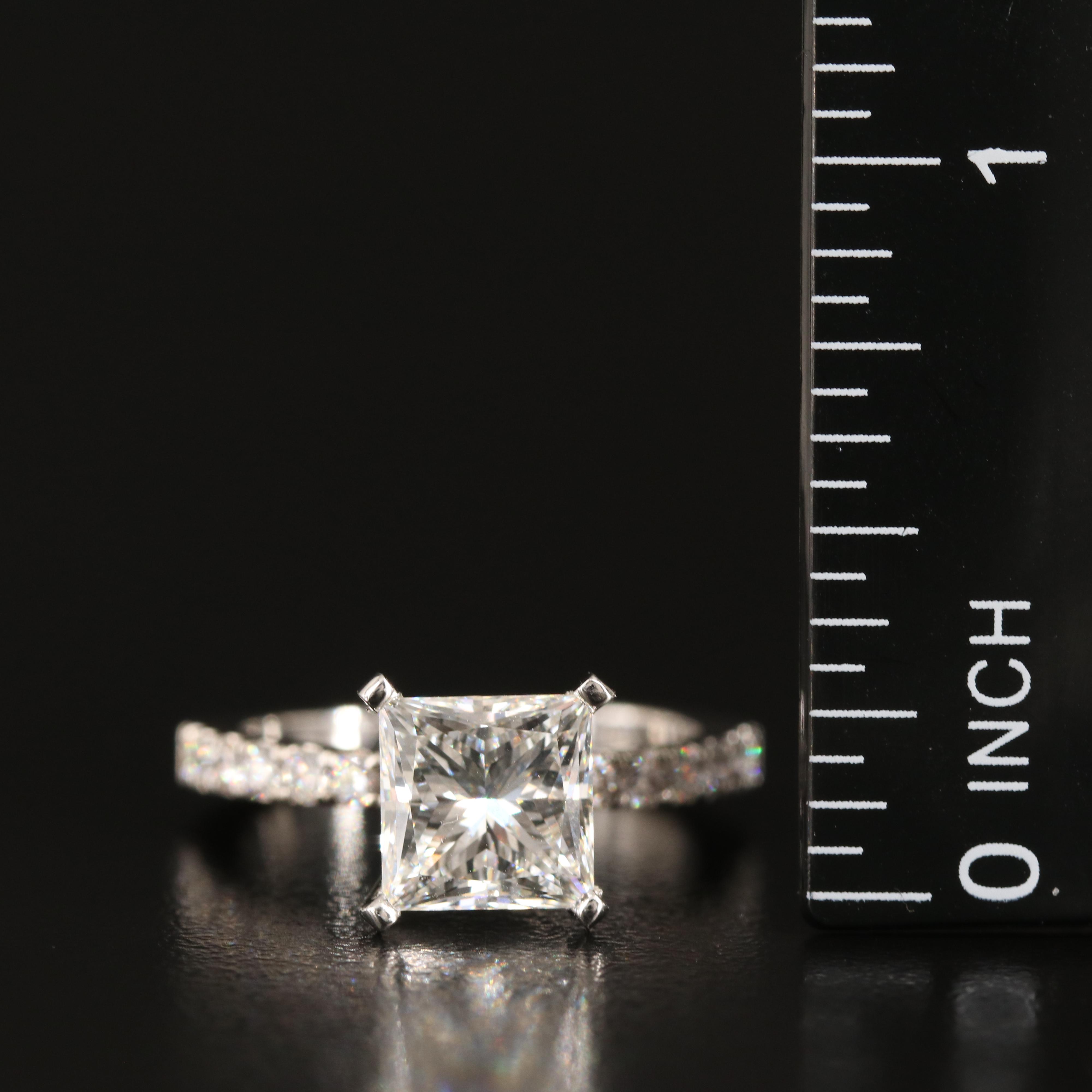 18K 2.97 CTW Lab Grown Diamond Ring with IGI Report and Platinum Head