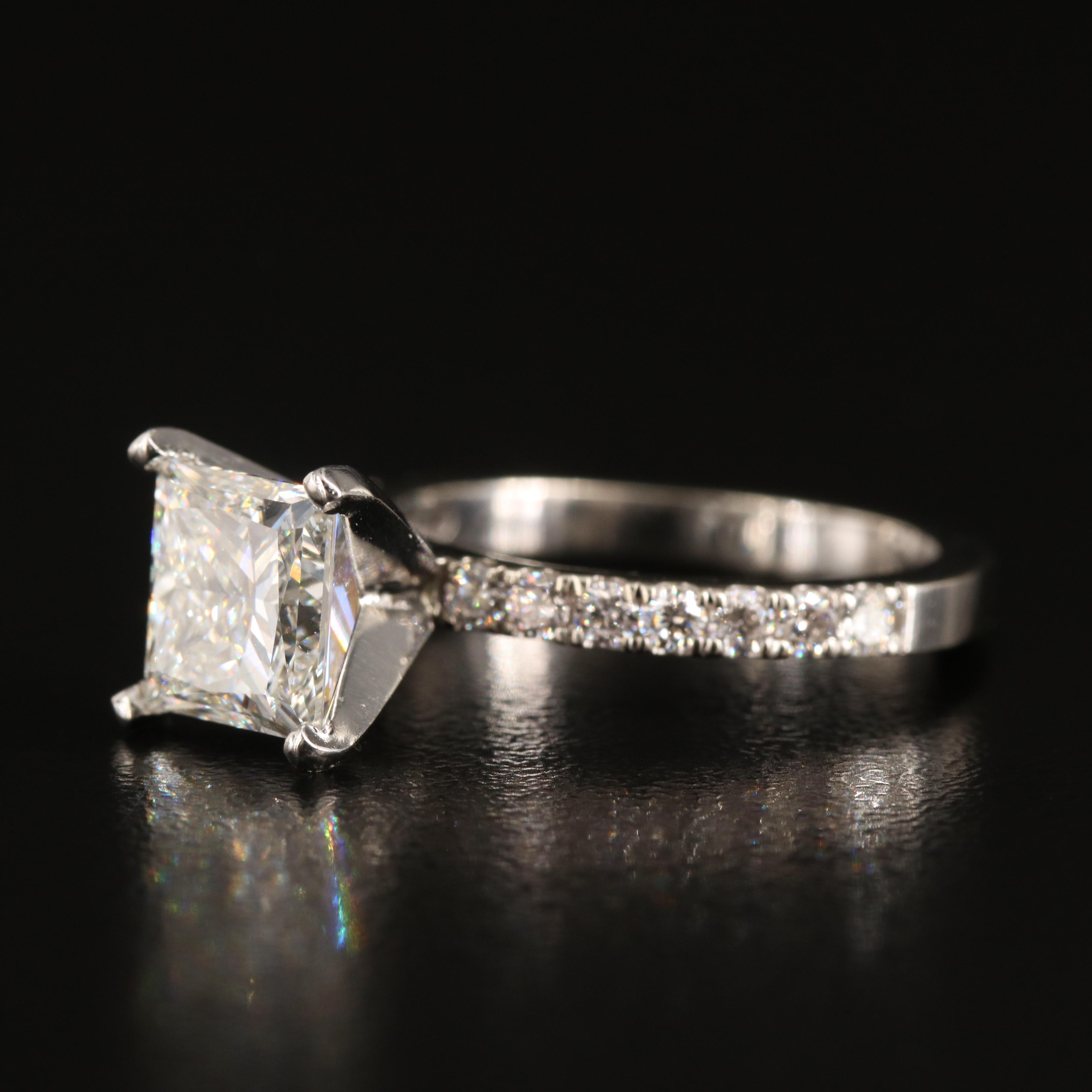 18K 2.97 CTW Lab Grown Diamond Ring with IGI Report and Platinum Head