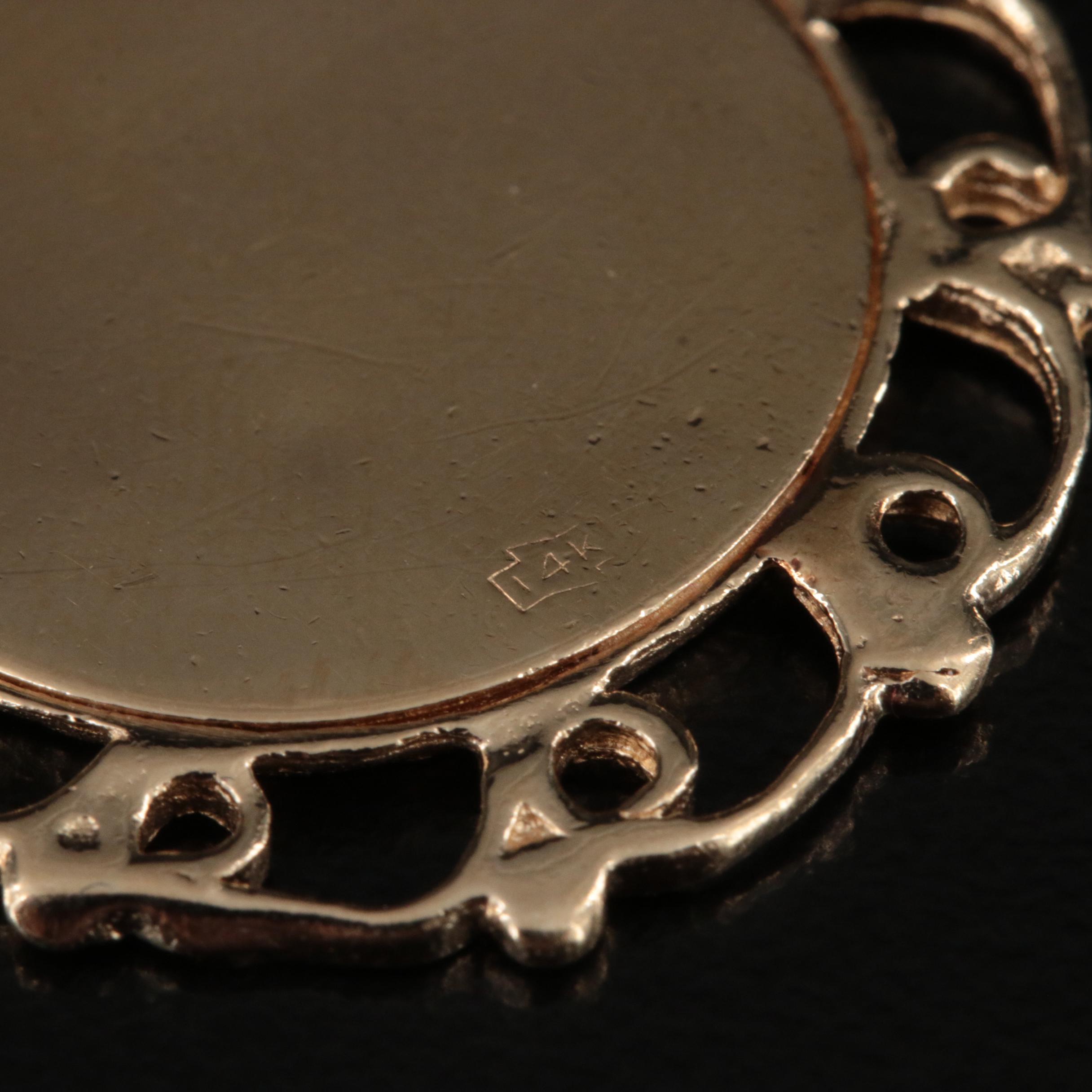 14K Aquarius Zodiac Pendant