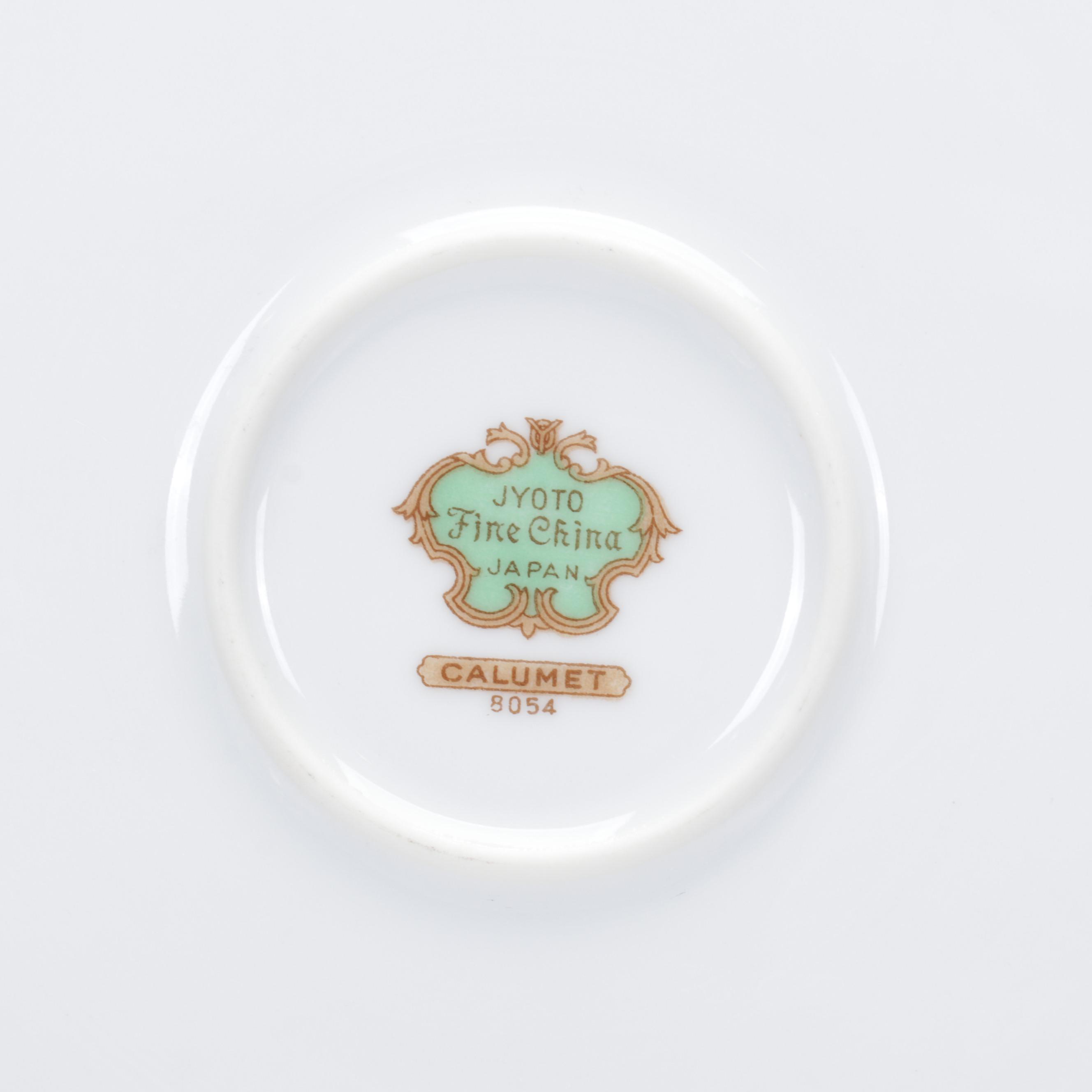 Jyoto Fine China "Calumet" Dinnerware, Mid-20th Century